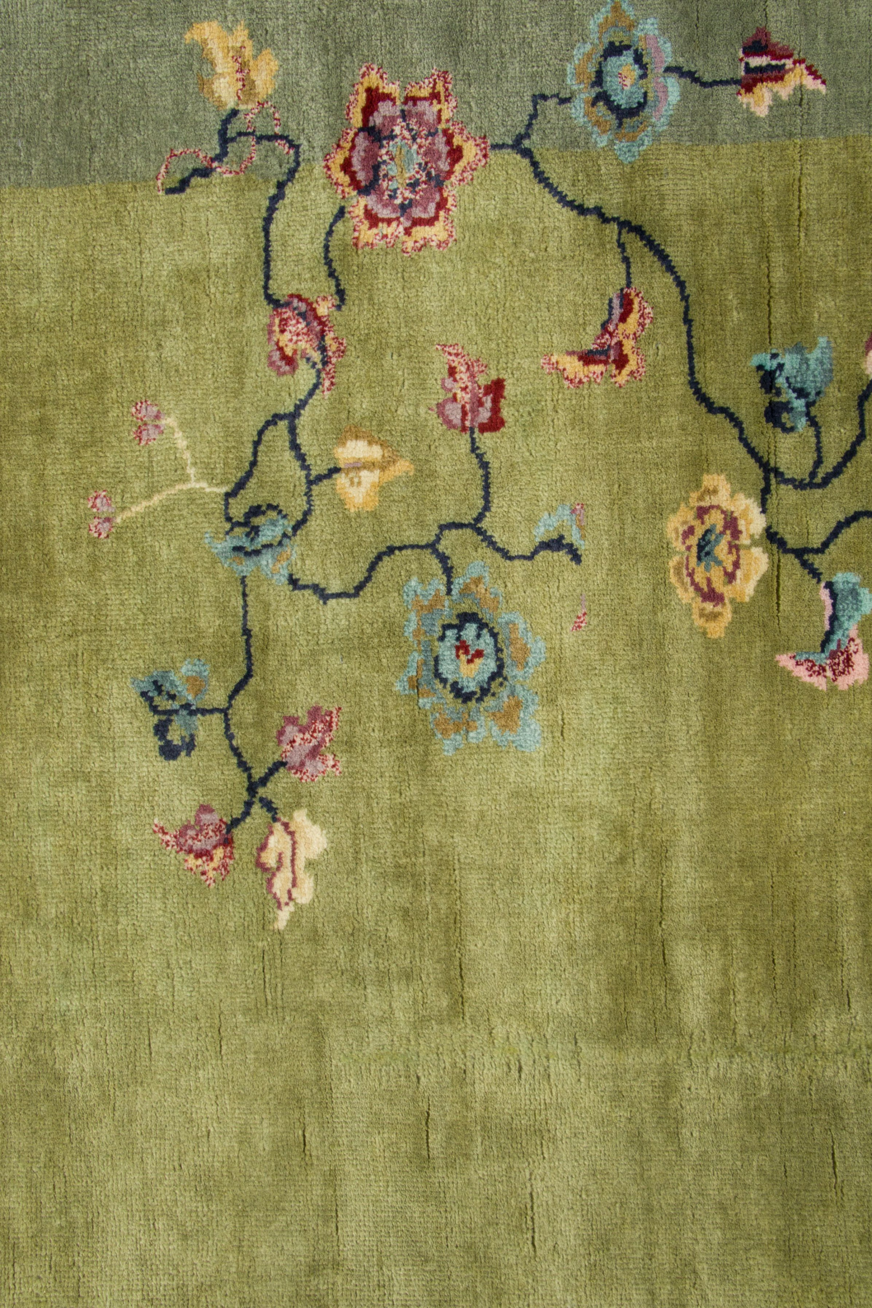 Contemporary Chinese Deco Square Rug