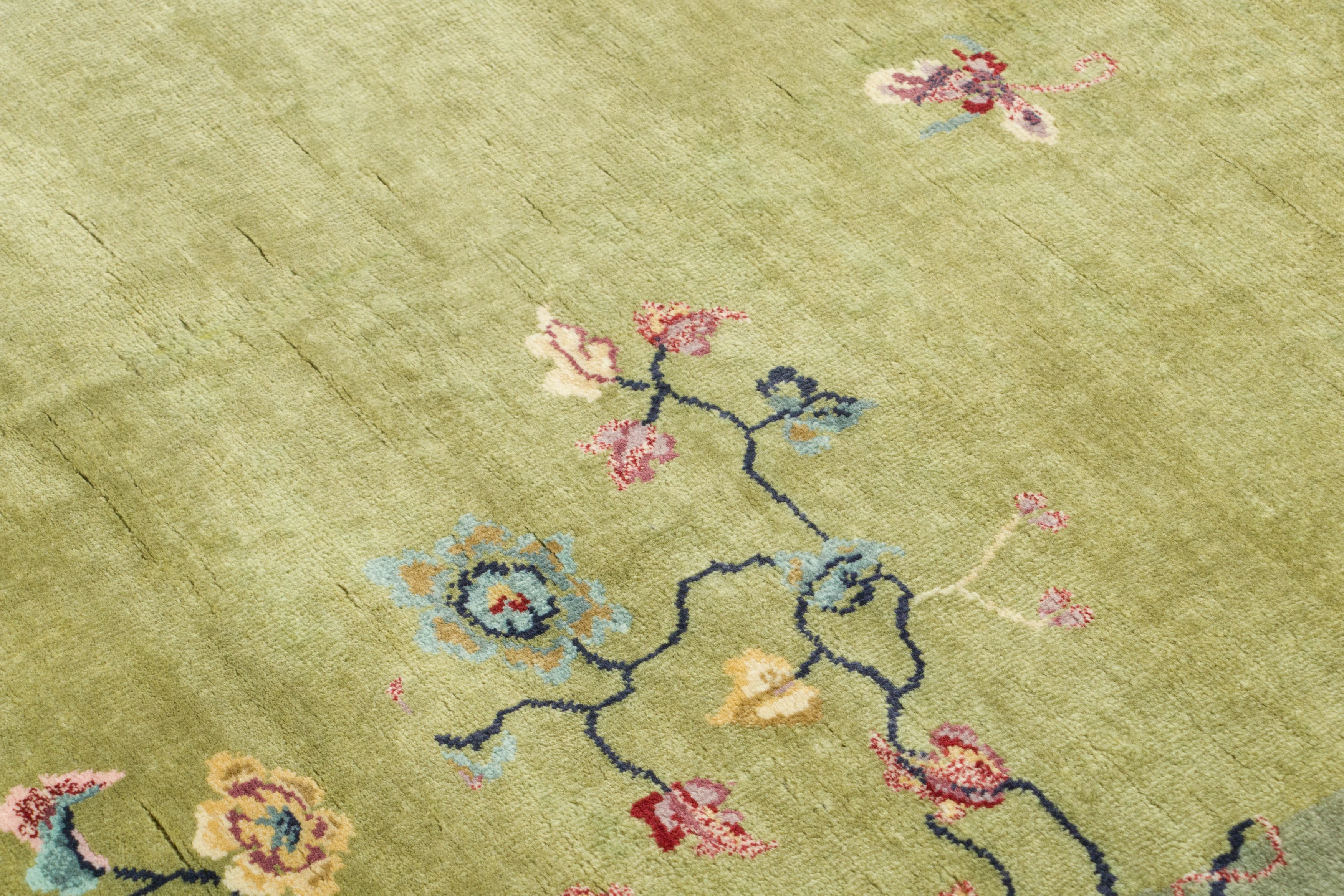 Contemporary Chinese Deco Square Rug