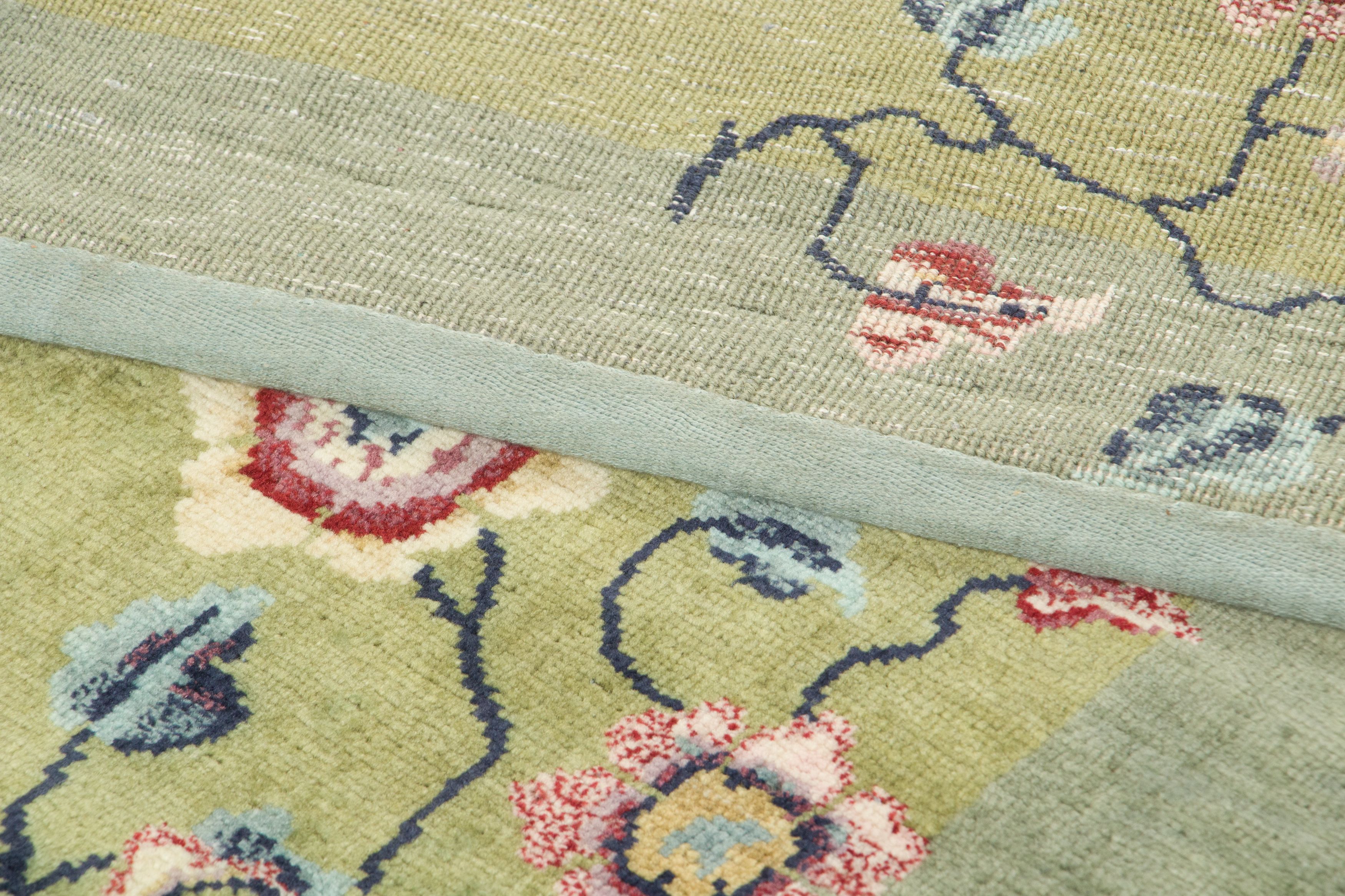 Contemporary Chinese Deco Square Rug