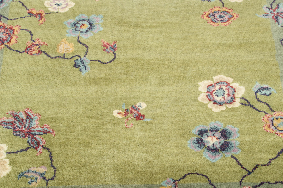 Contemporary Chinese Deco Square Rug