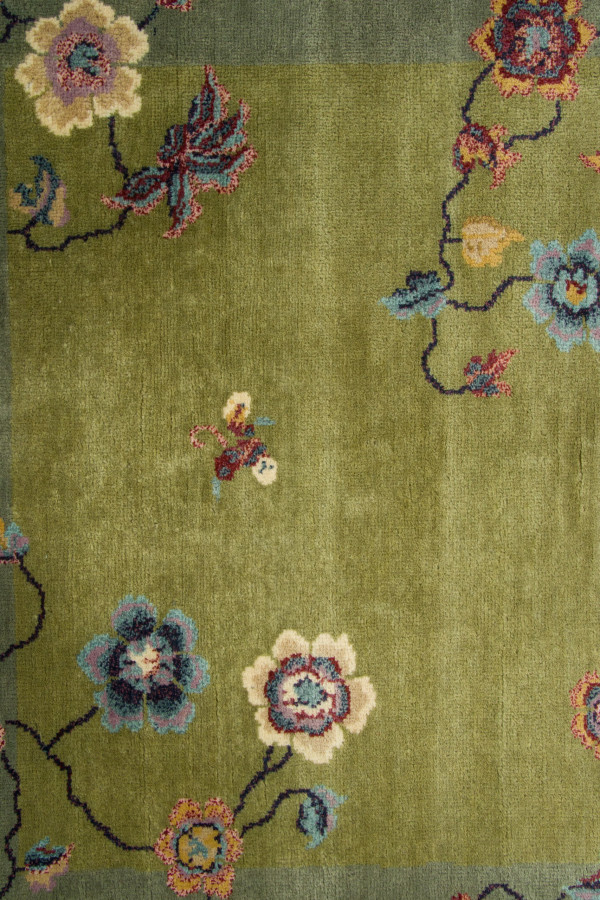 Contemporary Chinese Deco Square Rug