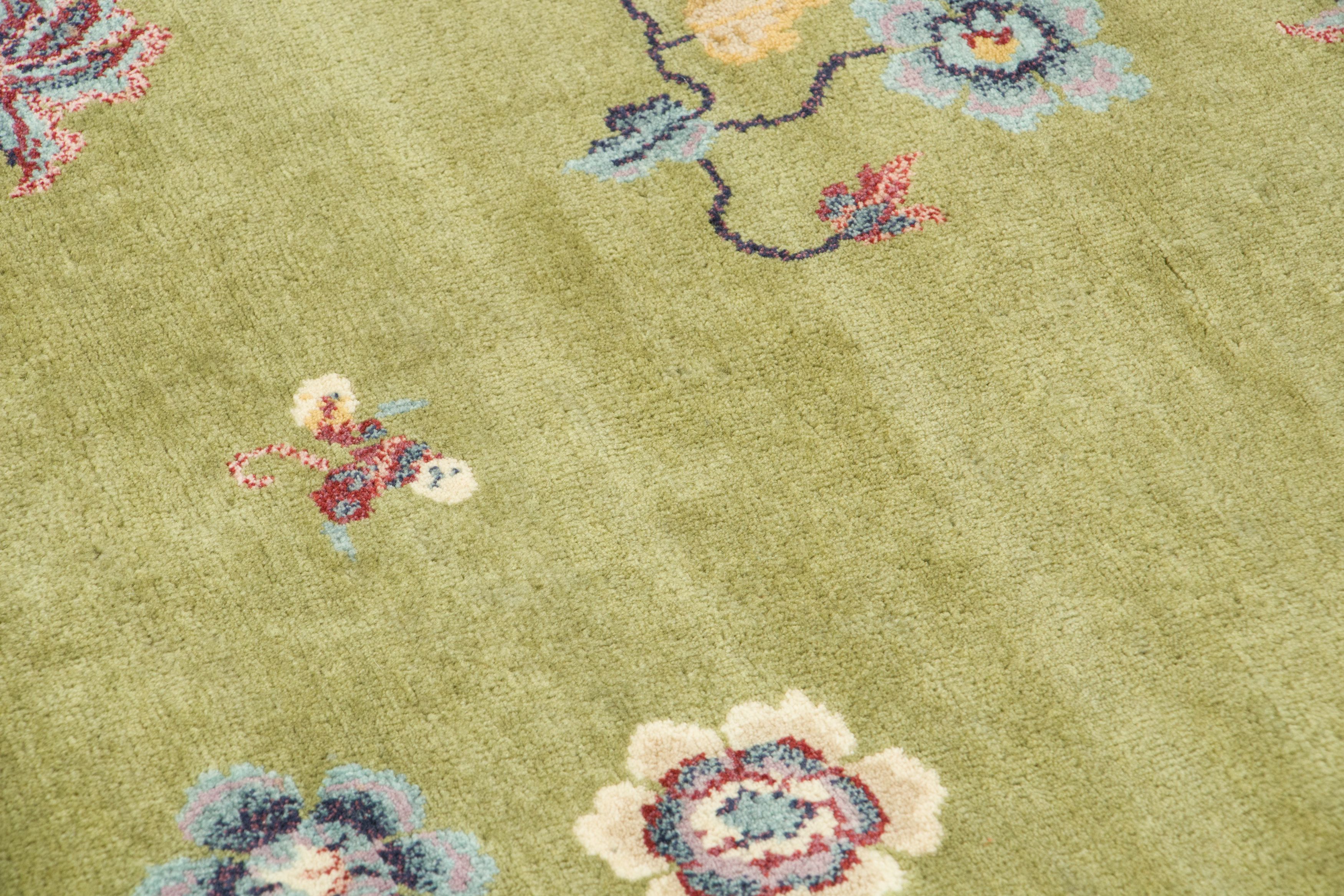 Contemporary Chinese Deco Square Rug