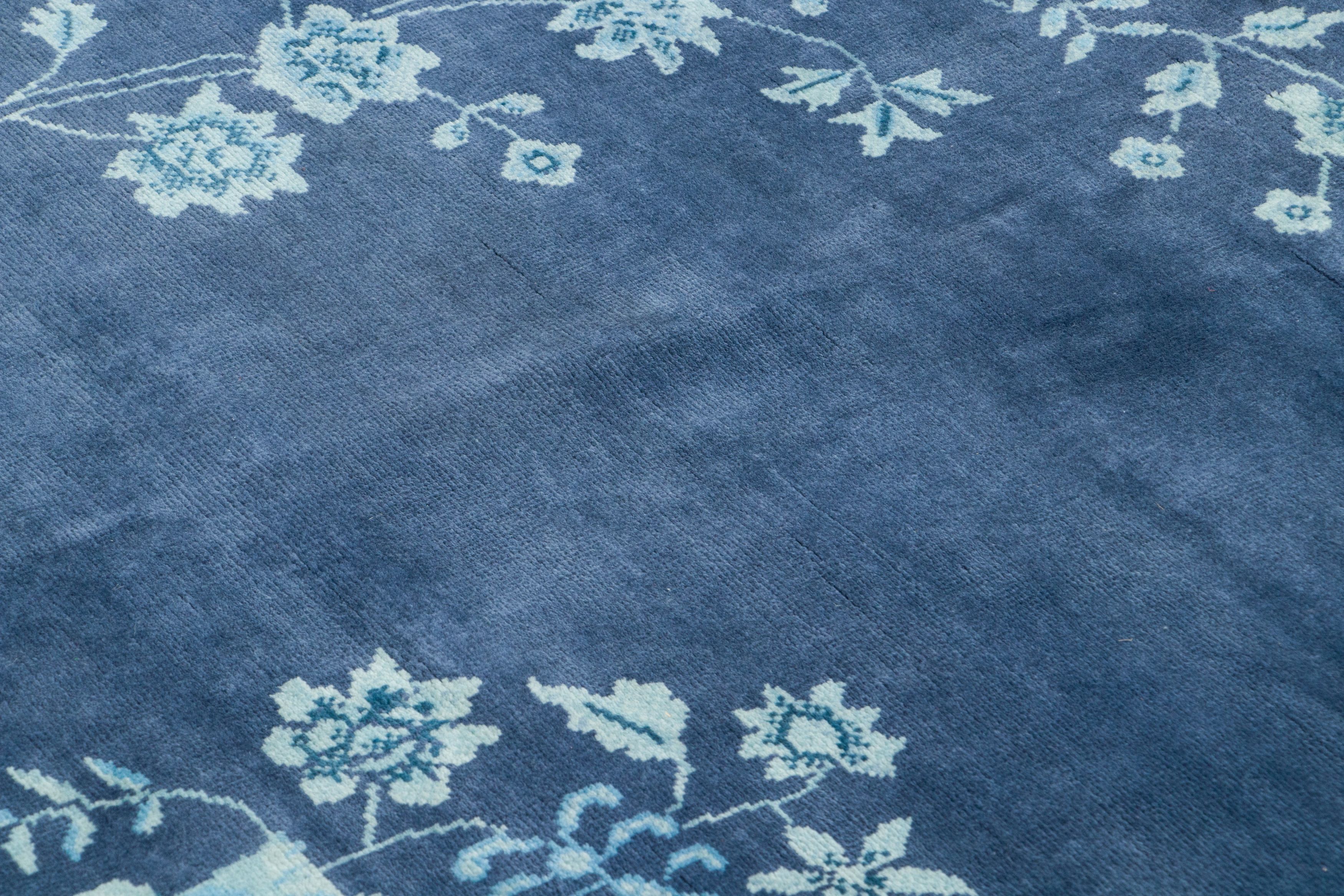 Contemporary Chinese Deco Square Rug