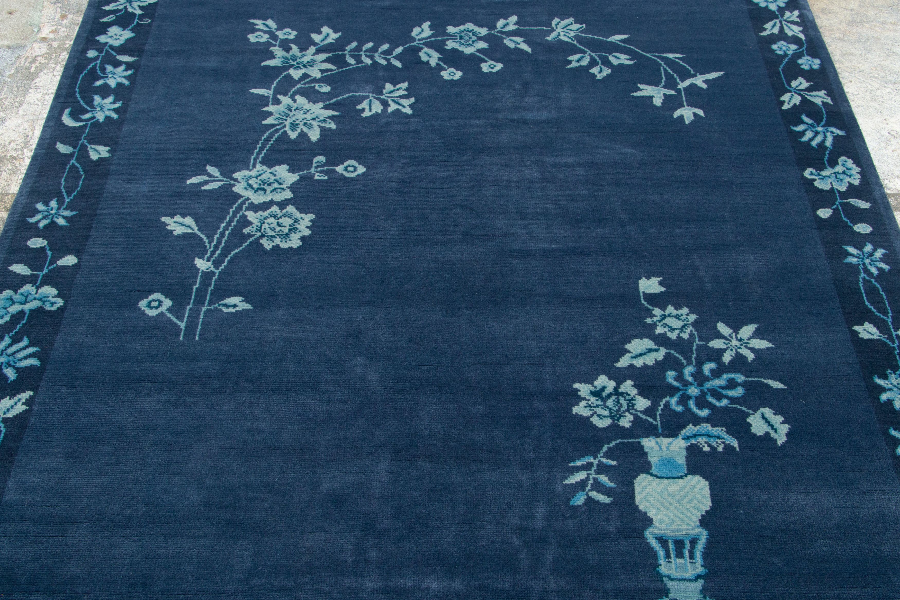 Contemporary Chinese Deco Pictorial Rug