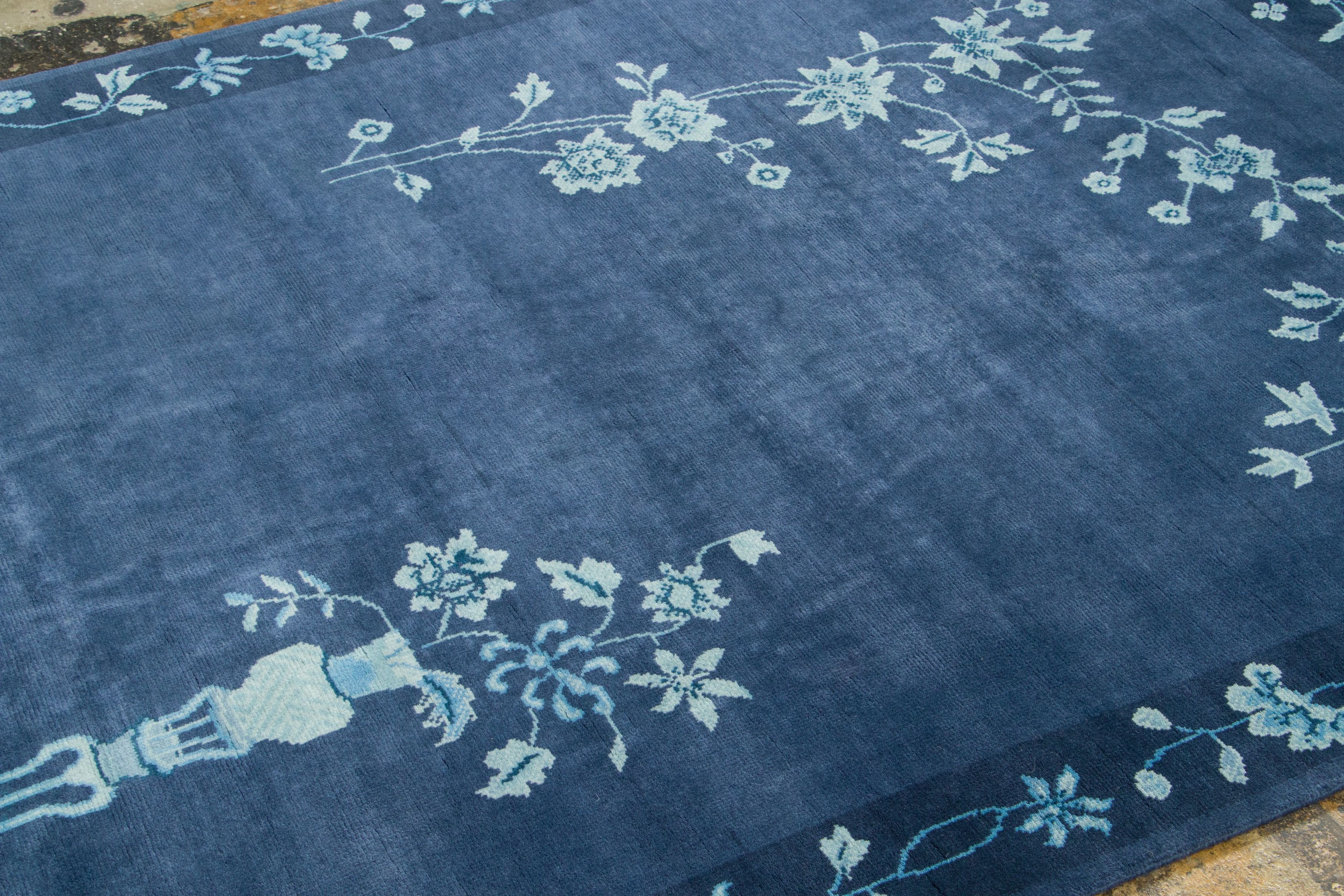 Contemporary Chinese Deco Pictorial Rug