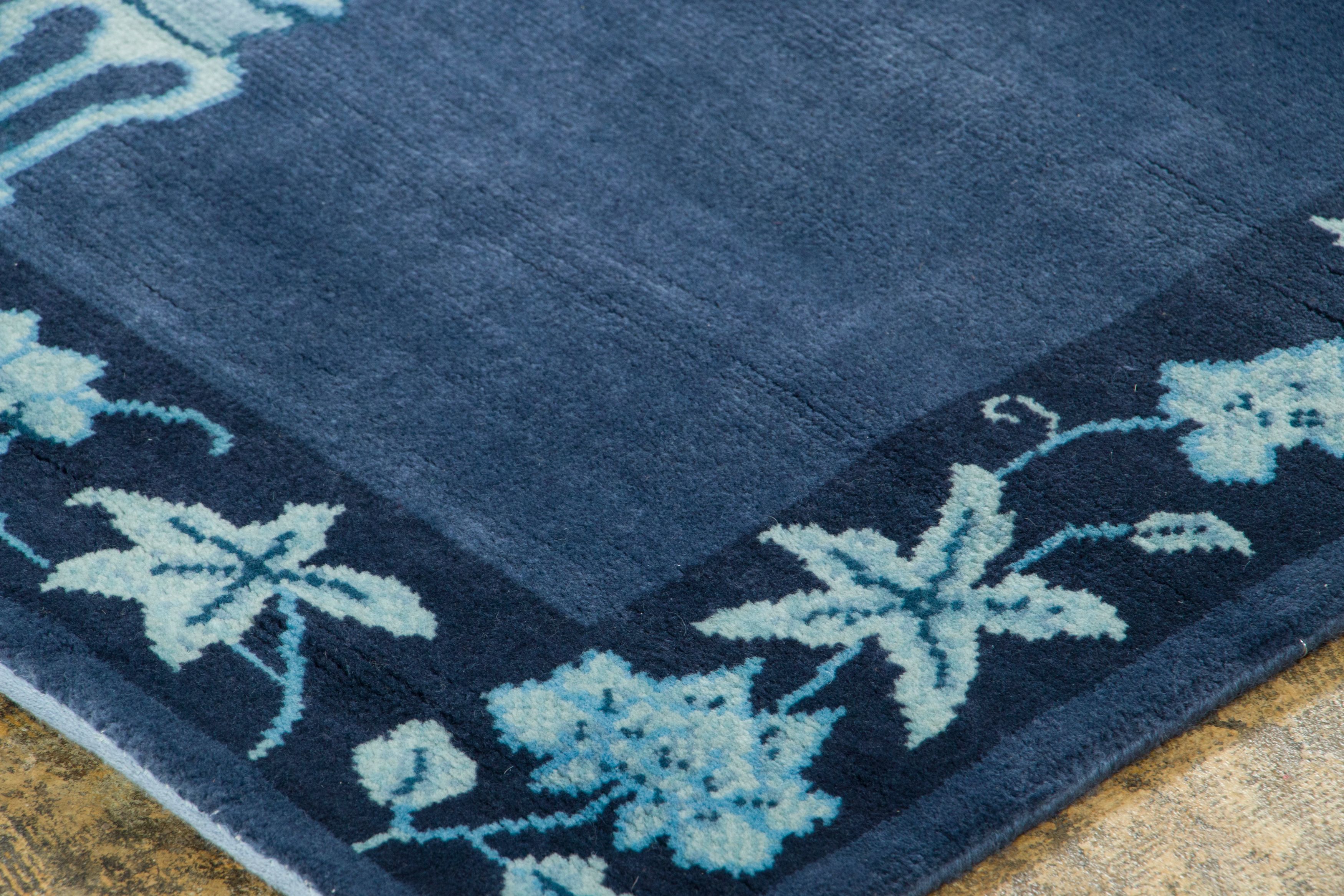 Contemporary Chinese Deco Pictorial Rug