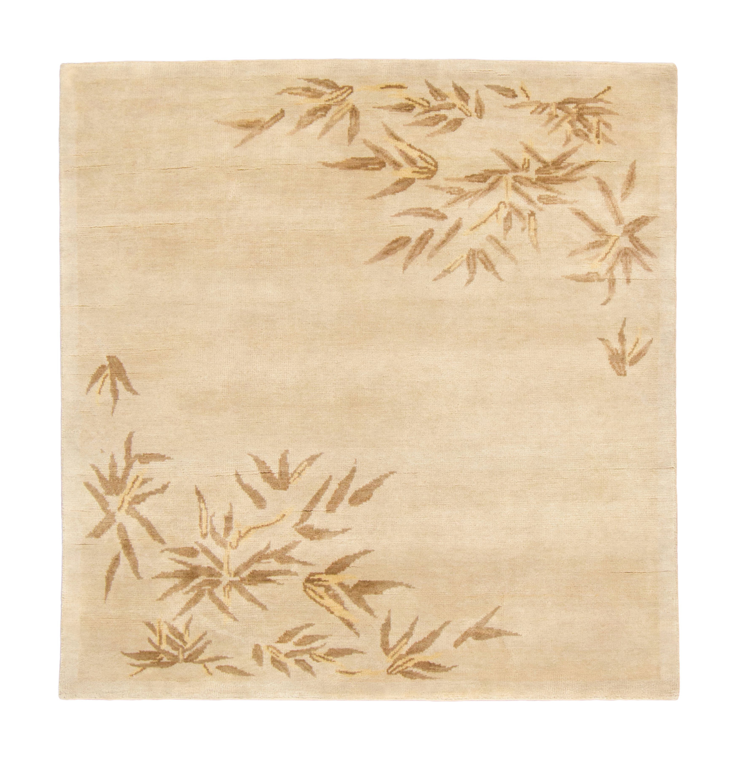 Contemporary Chinese Deco Square Rug