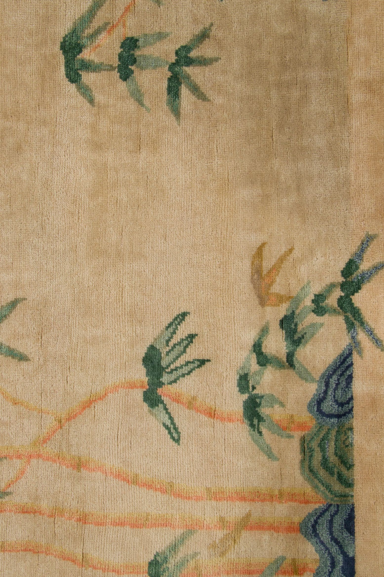 Contemporary Chinese Deco Square Rug