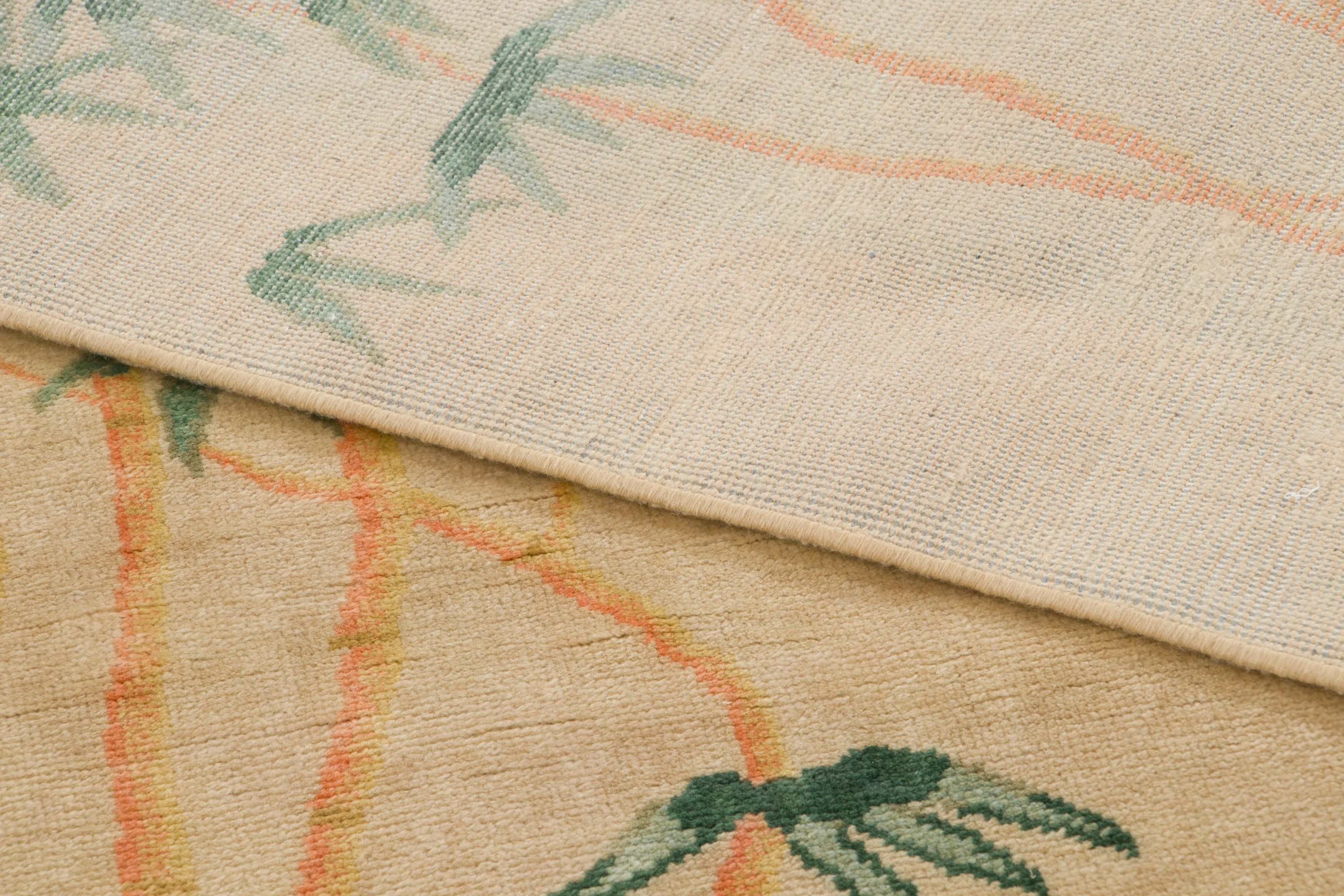 Contemporary Chinese Deco Square Rug