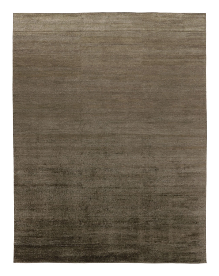 Rug & Kilim’s Oversized Contemporary Textural Rug in Taupe with Linear Design
