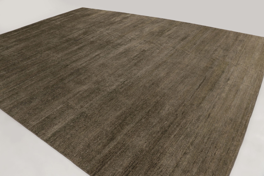 Hover image of Rug & Kilim’s Oversized Contemporary Textural Rug in Taupe with Linear Design