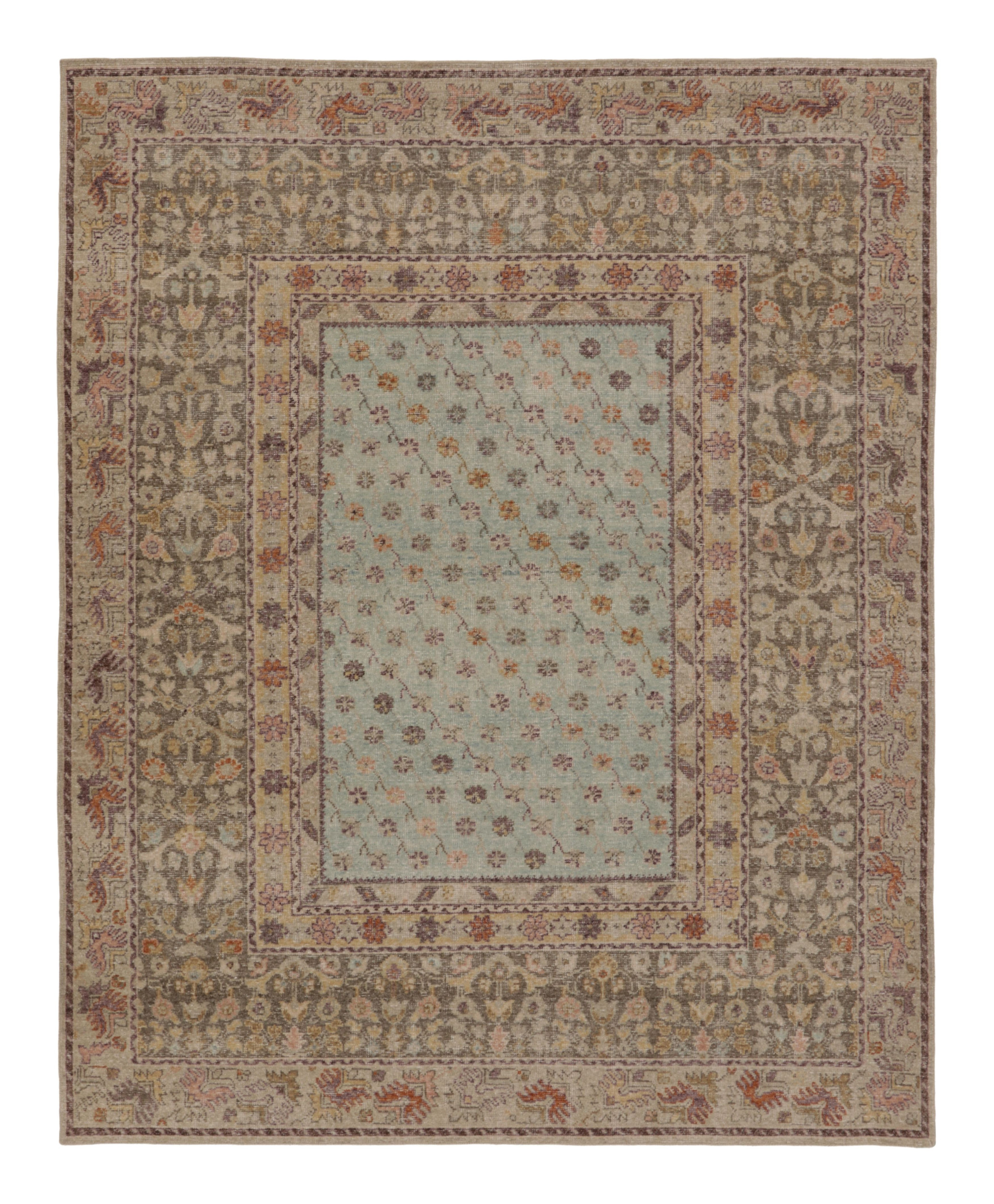 Distressed Ghiordes Rug