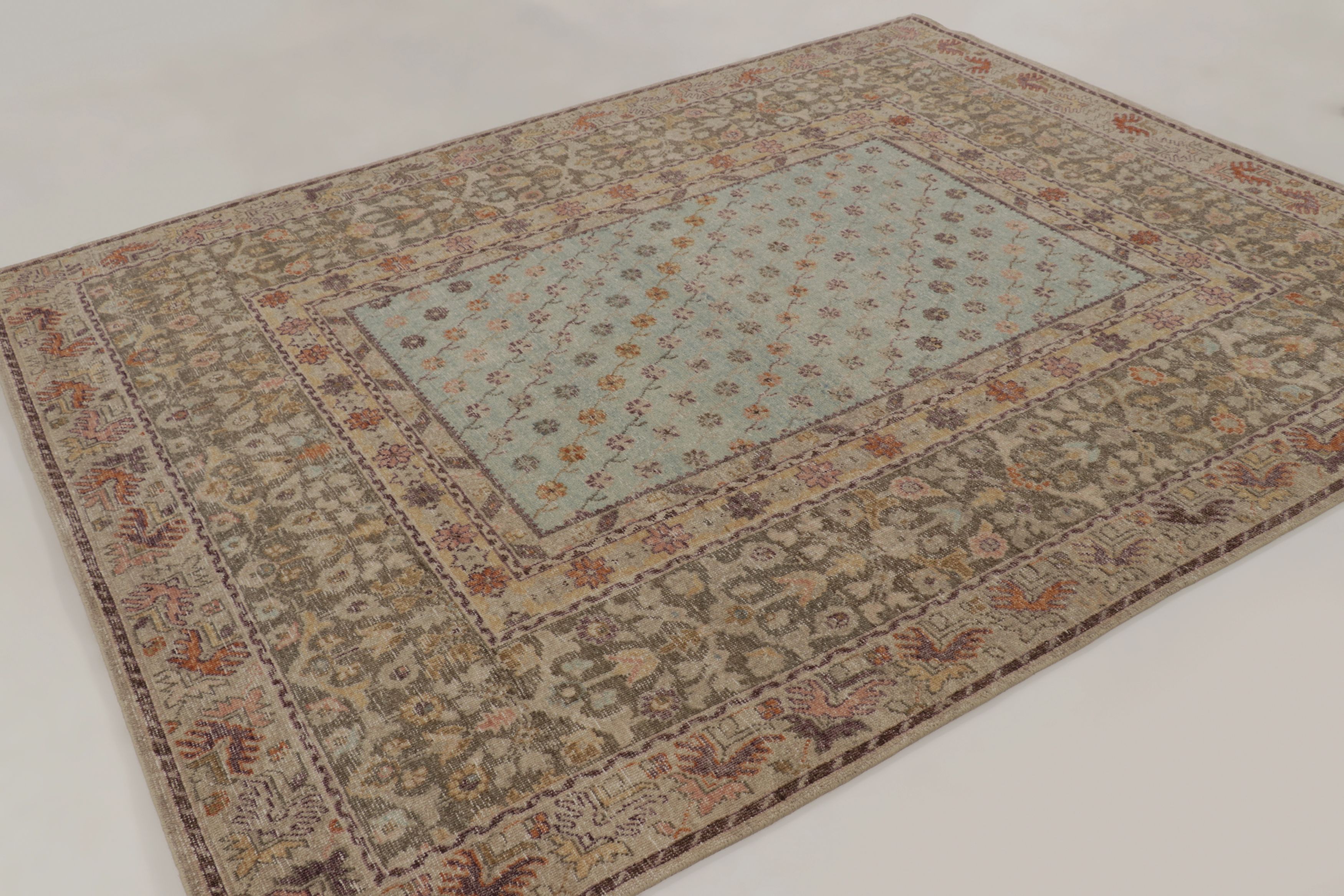 Distressed Ghiordes Rug