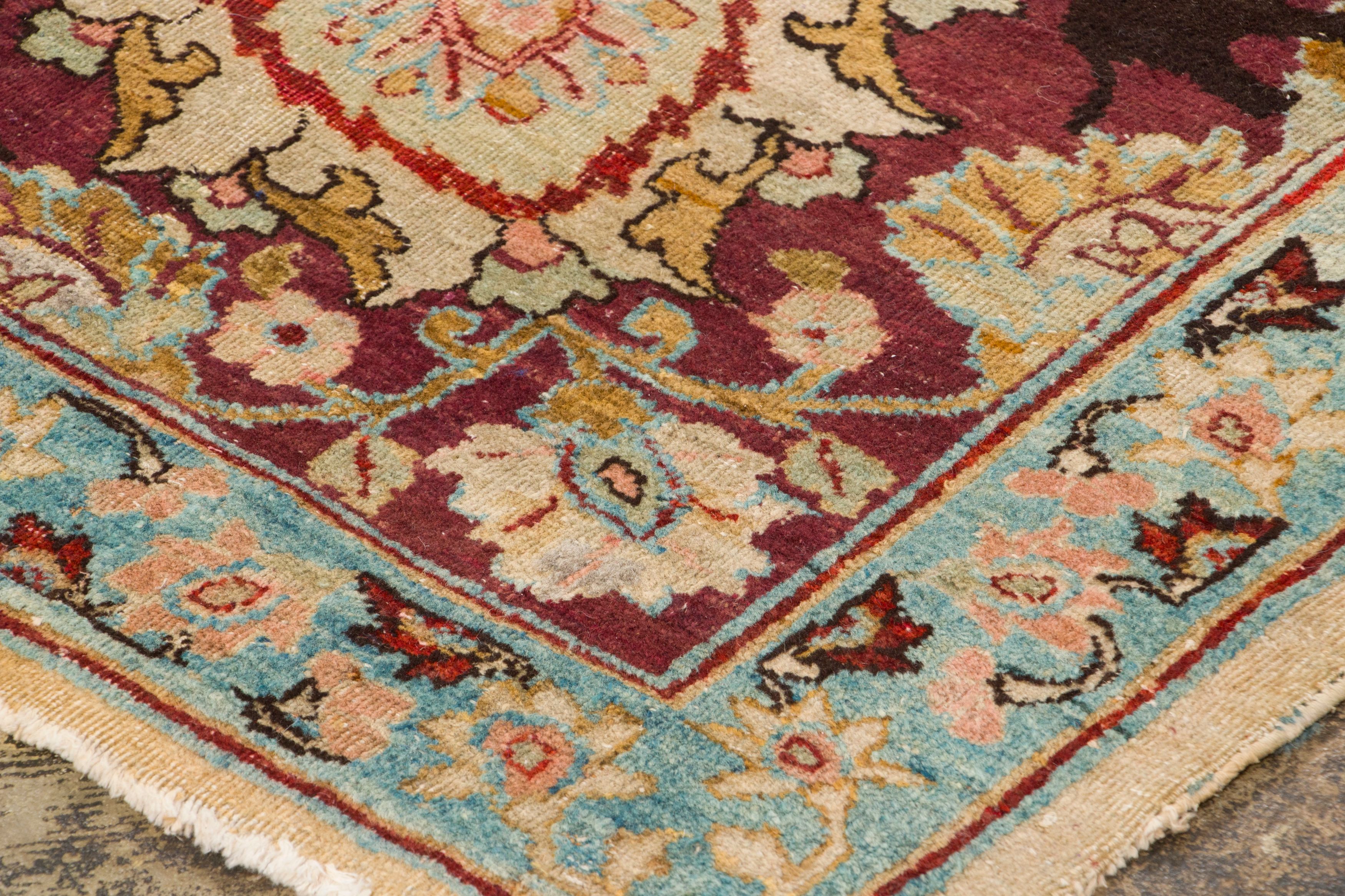 Antique Agra Animal Pictorial Rug