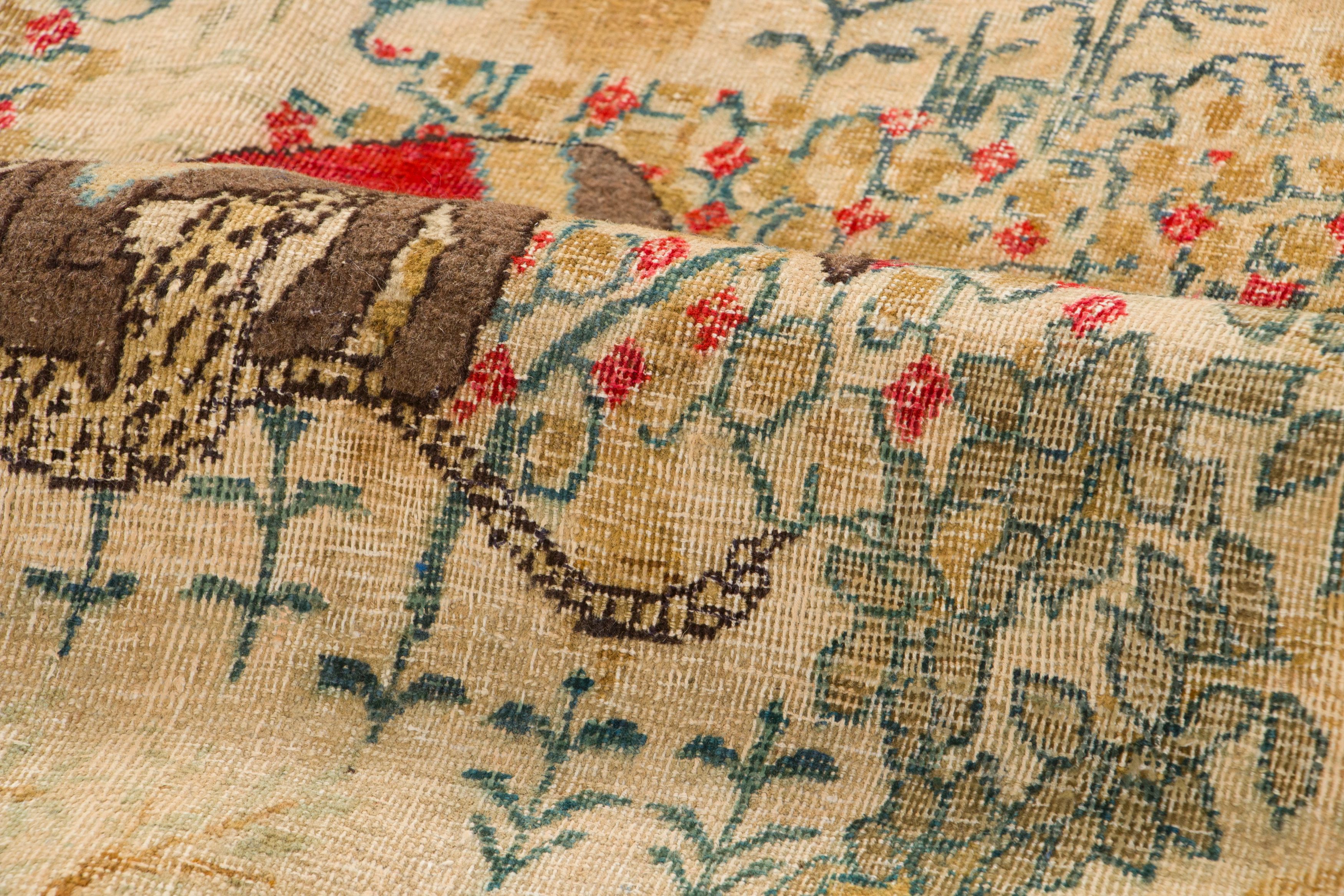 Antique Agra Animal Pictorial Rug