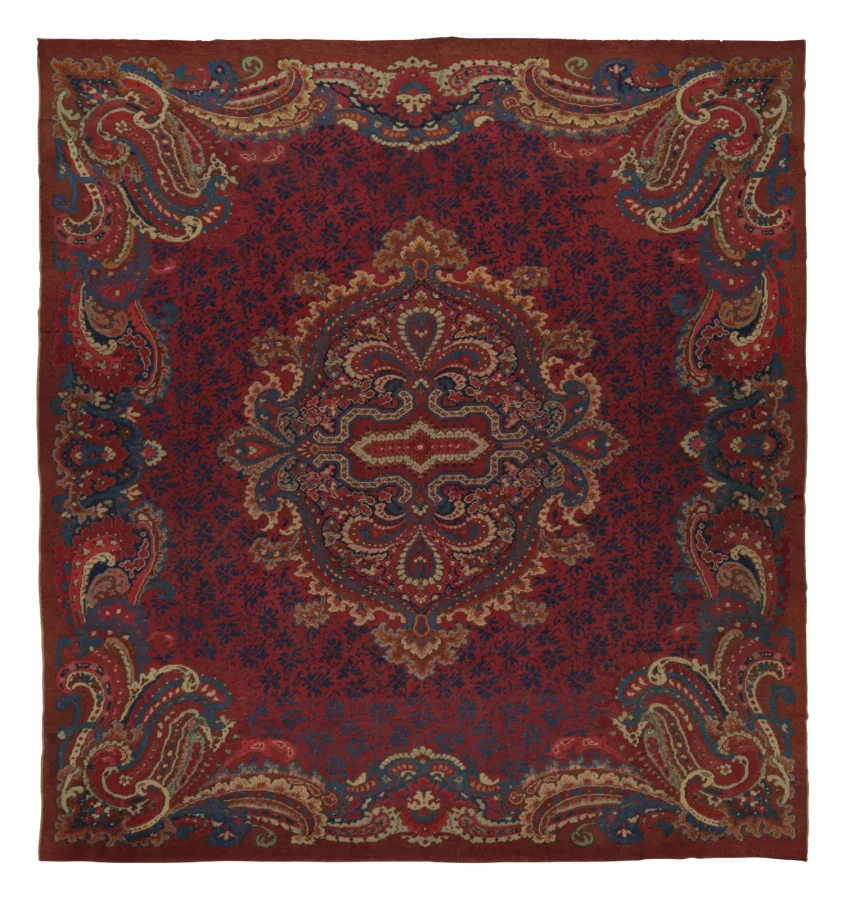 Oversized Antique 19th Century Turkish Oushak Rug with Jewel Tones - Rug & Kilim