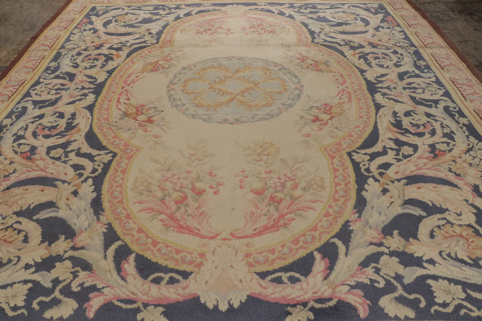 Antique Floral Savonnerie Rug