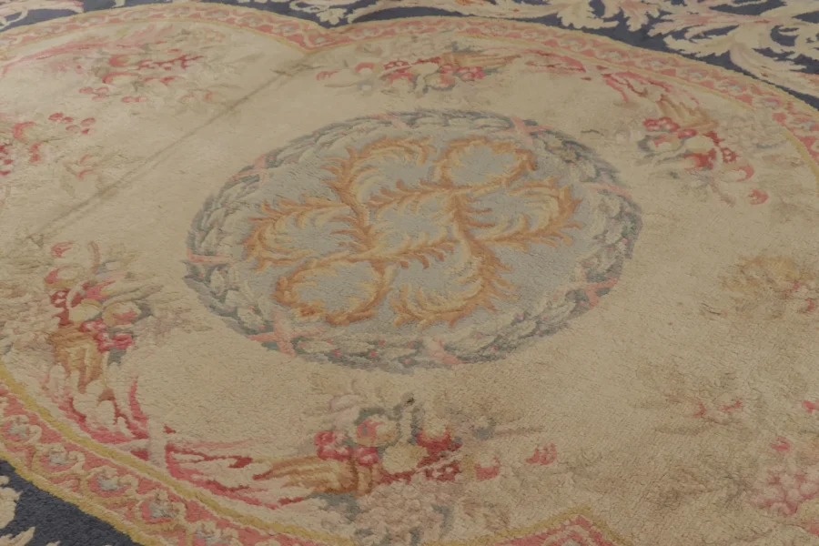 Antique Floral Savonnerie Rug