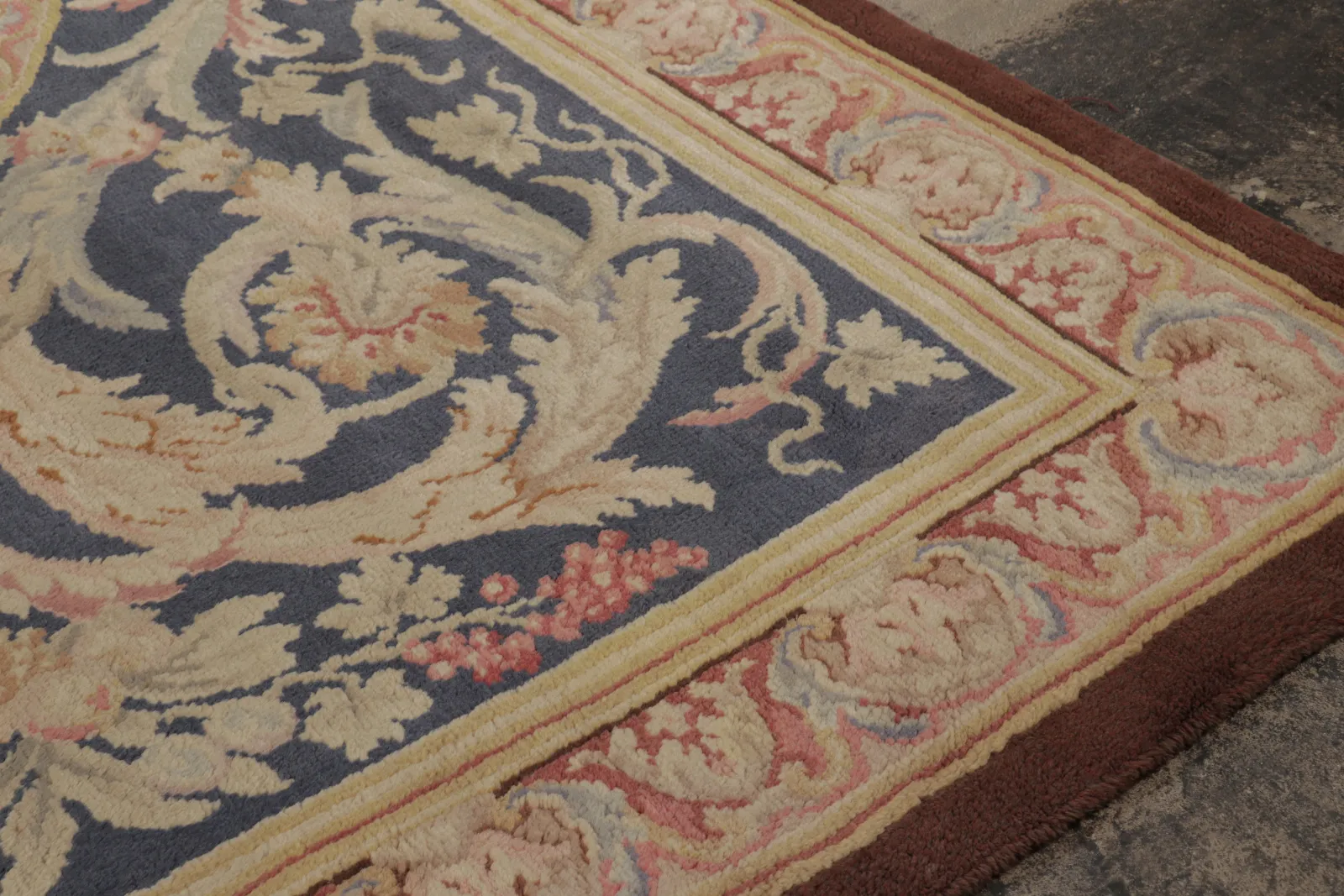 Antique Floral Savonnerie Rug