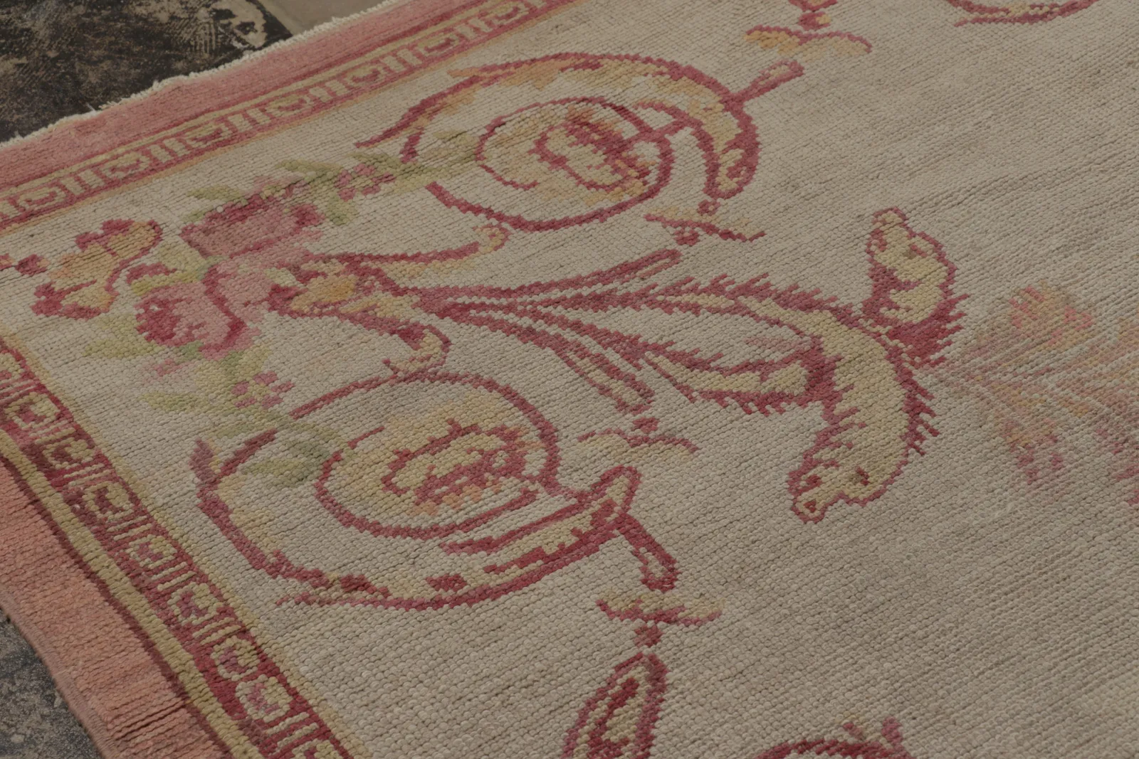 Antique Aubusson Medallion Rug