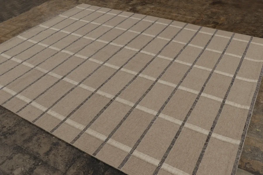 Contemporary Scandinavian Geometric Flatweave