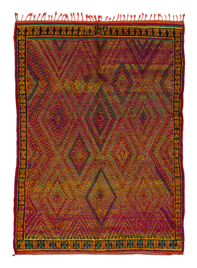 Vintage Moroccan Berber Rug with Intricate Central Medallion - Rug & Kilim