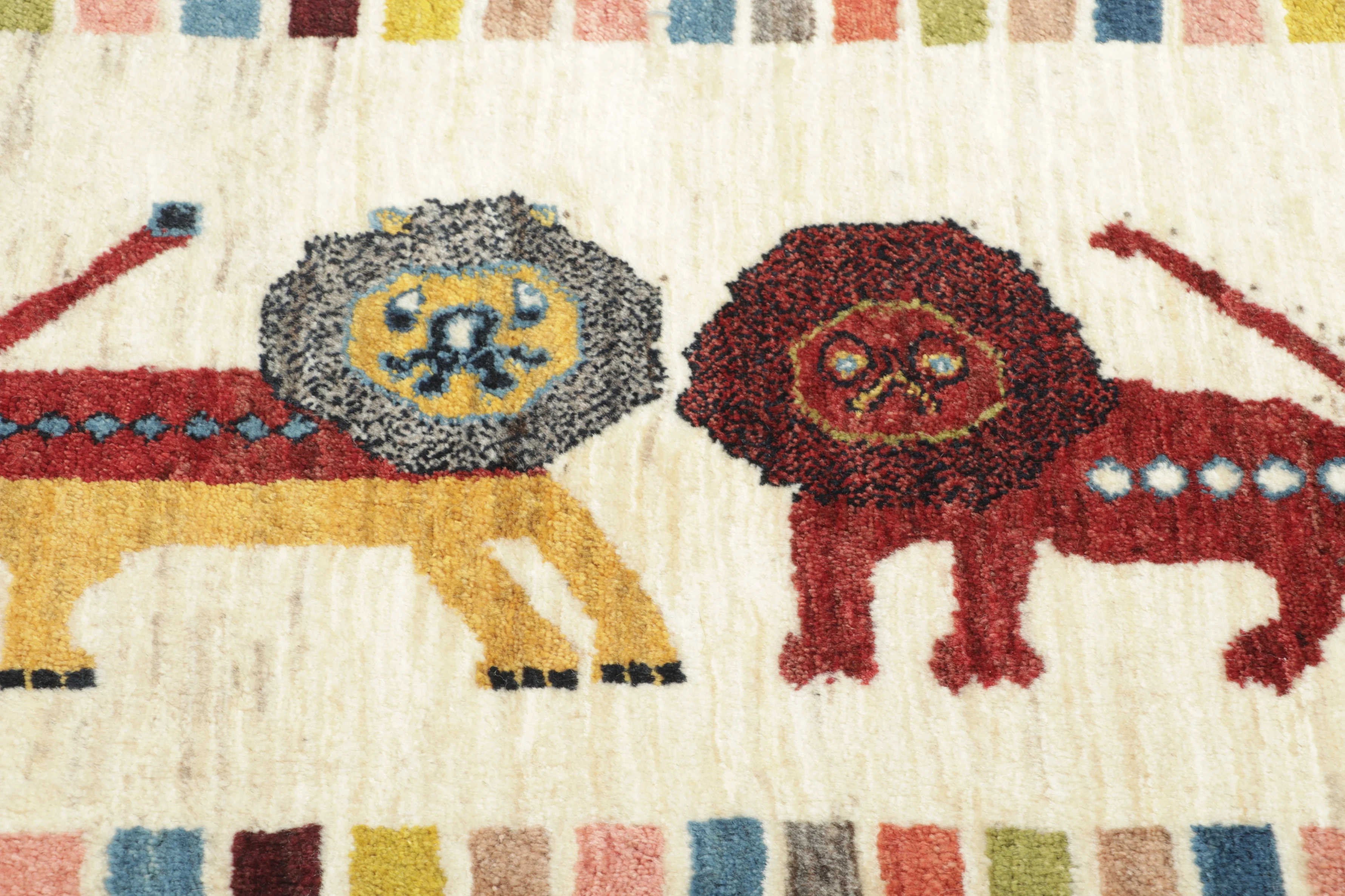 Vintage Gabbeh Pictorial Tapestry