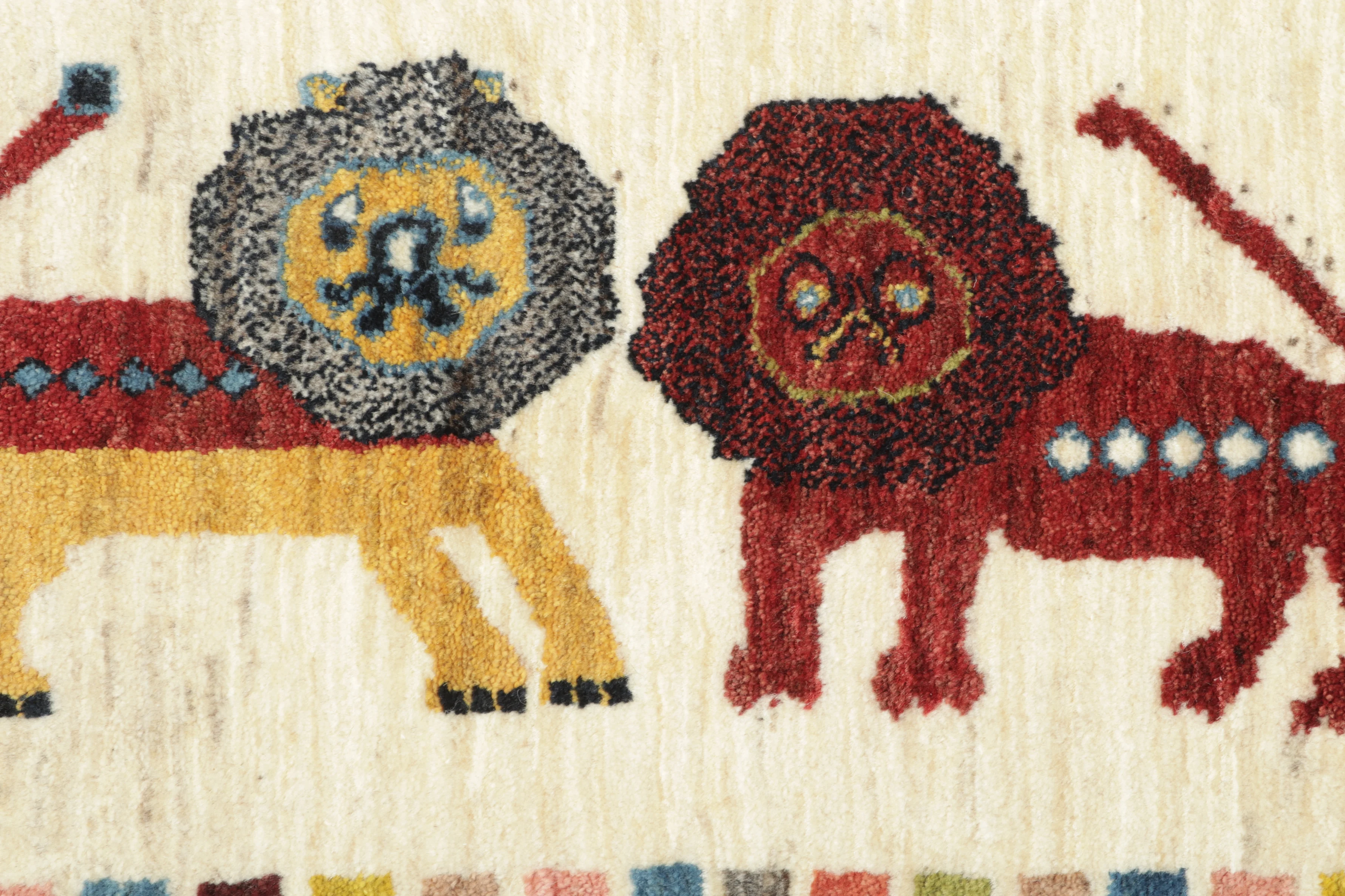 Vintage Gabbeh Pictorial Tapestry