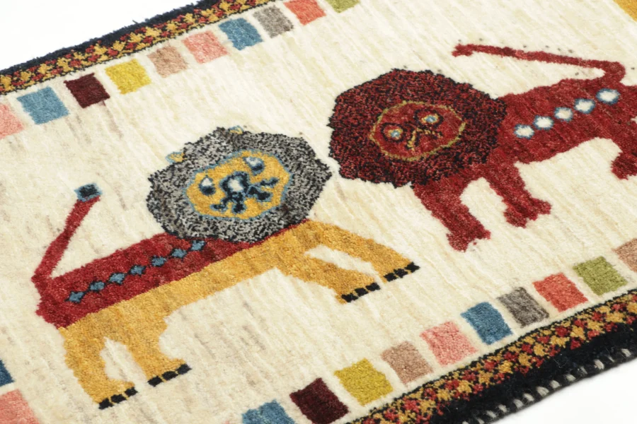 Vintage Gabbeh Pictorial Tapestry