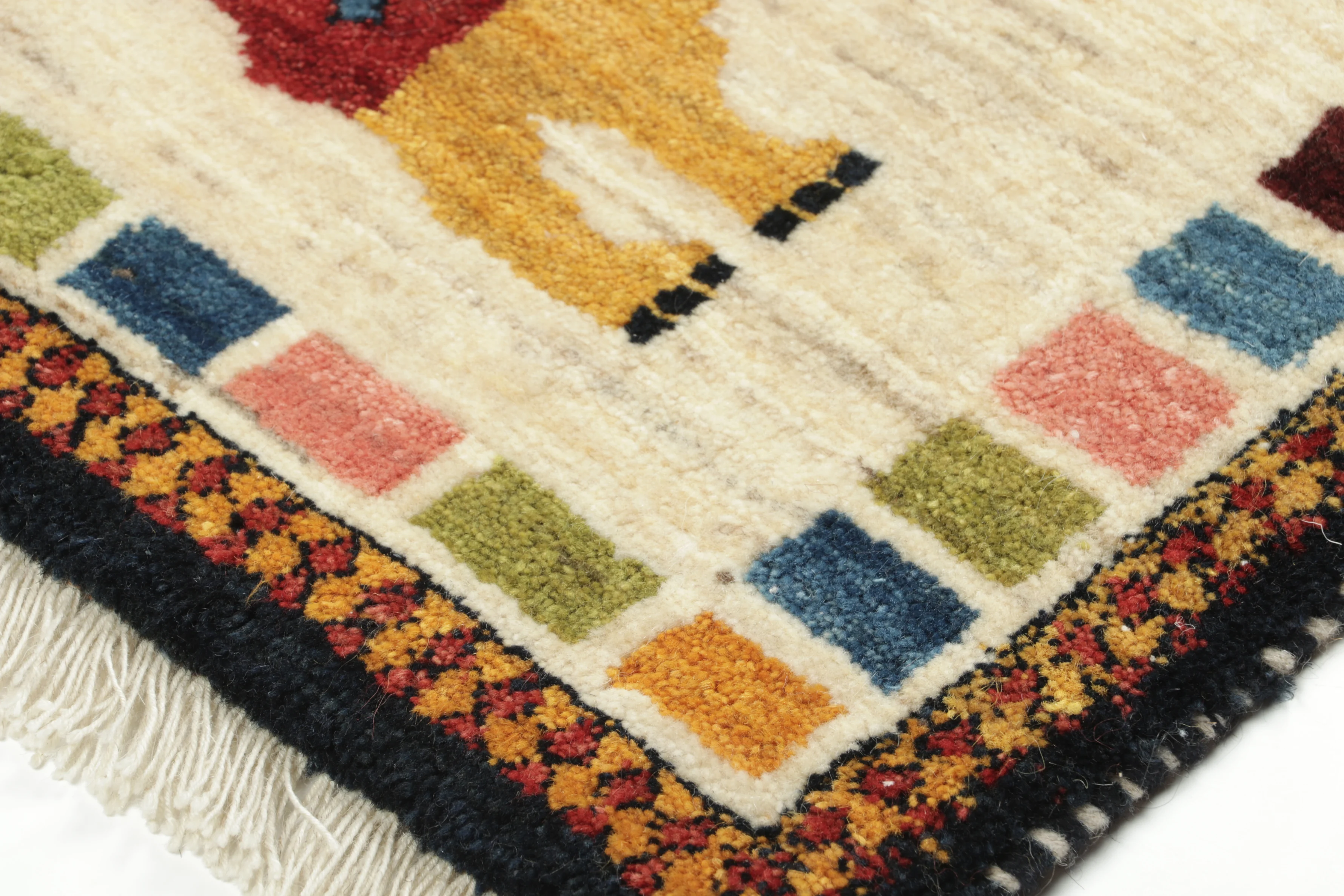 Vintage Gabbeh Pictorial Tapestry