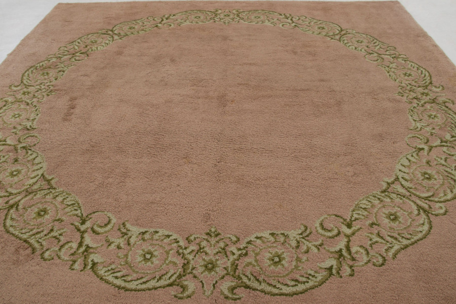 Vintage French Floral Square Rug