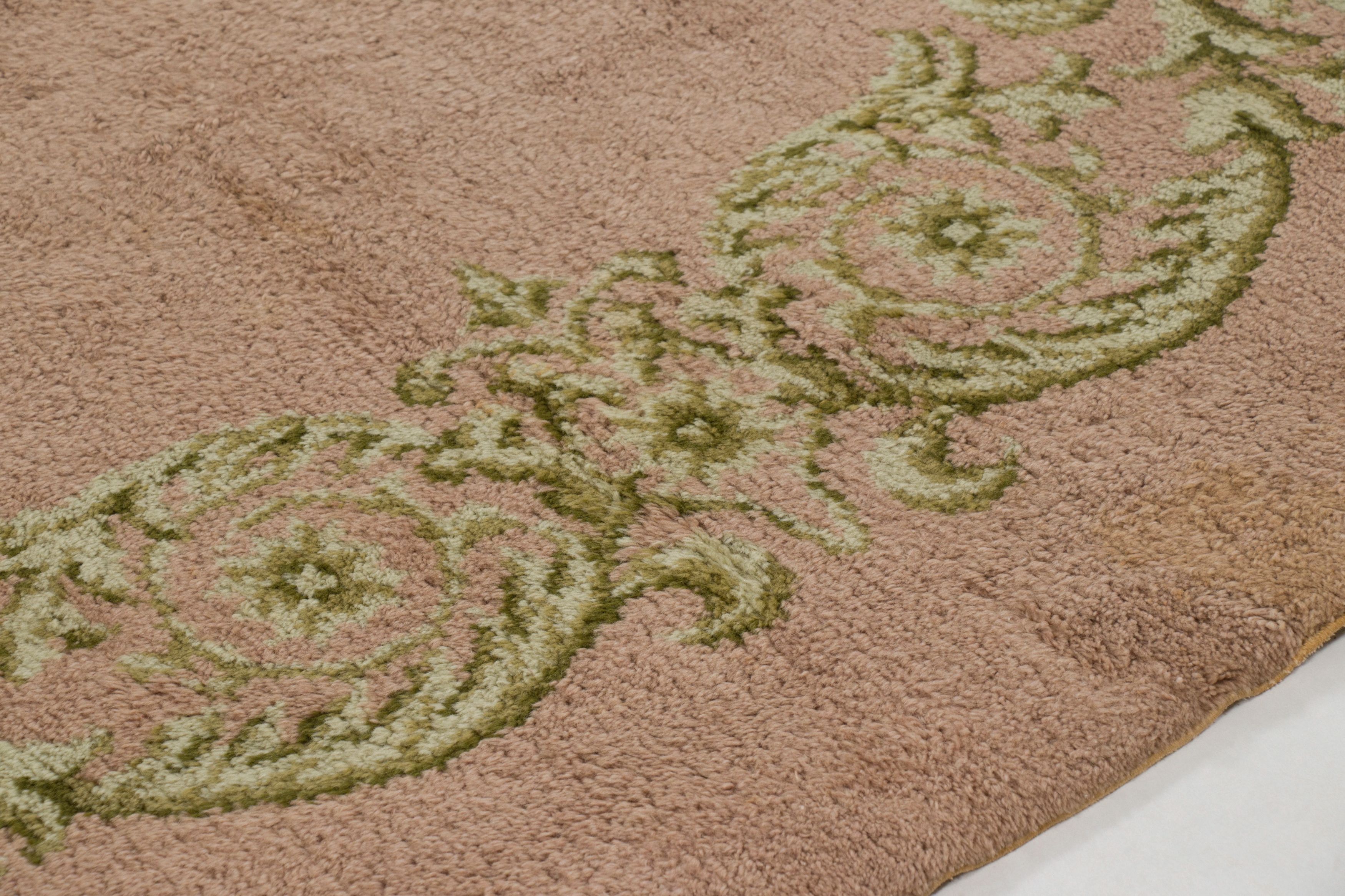 Vintage French Floral Square Rug