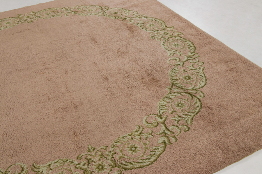 Vintage French Floral Square Rug
