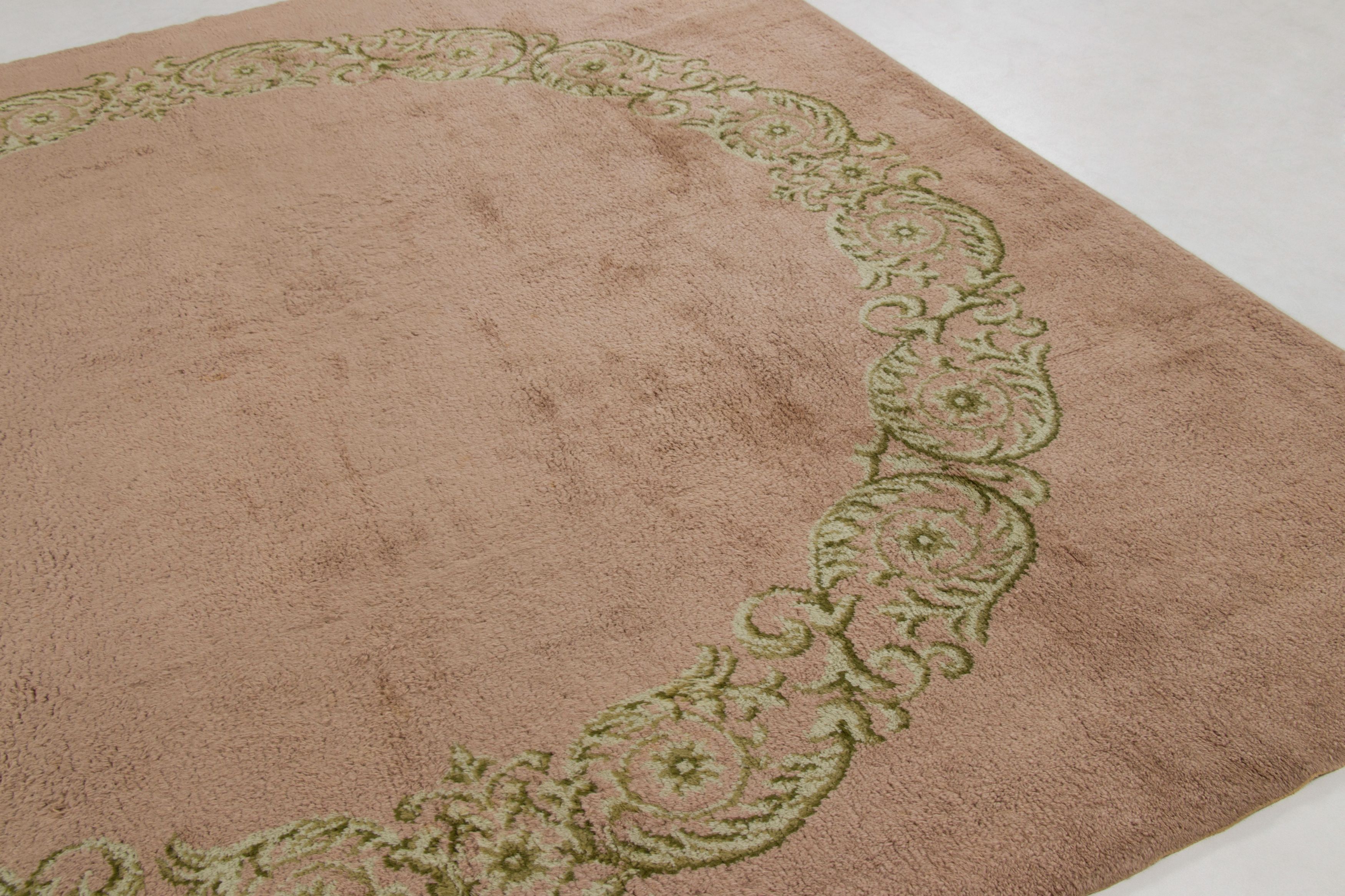 Vintage French Floral Square Rug