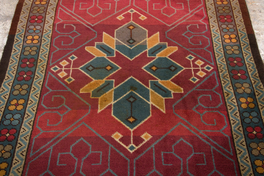 Vintage French Art Nouveau Rug