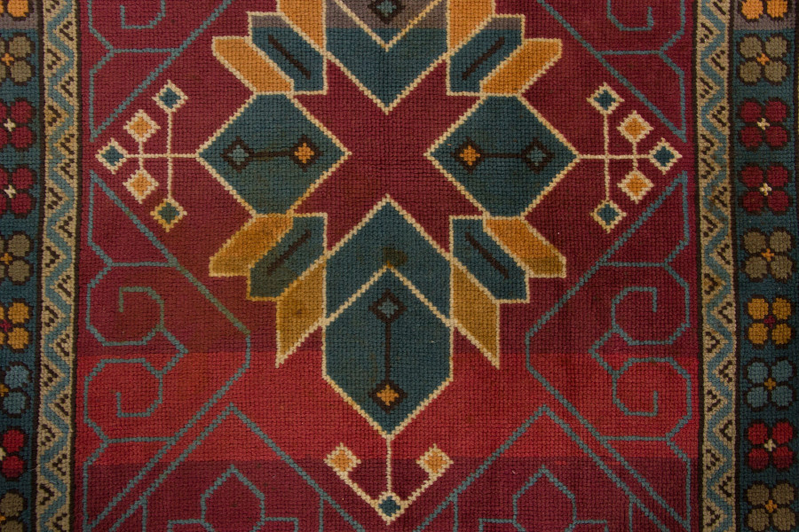 Vintage French Art Nouveau Rug