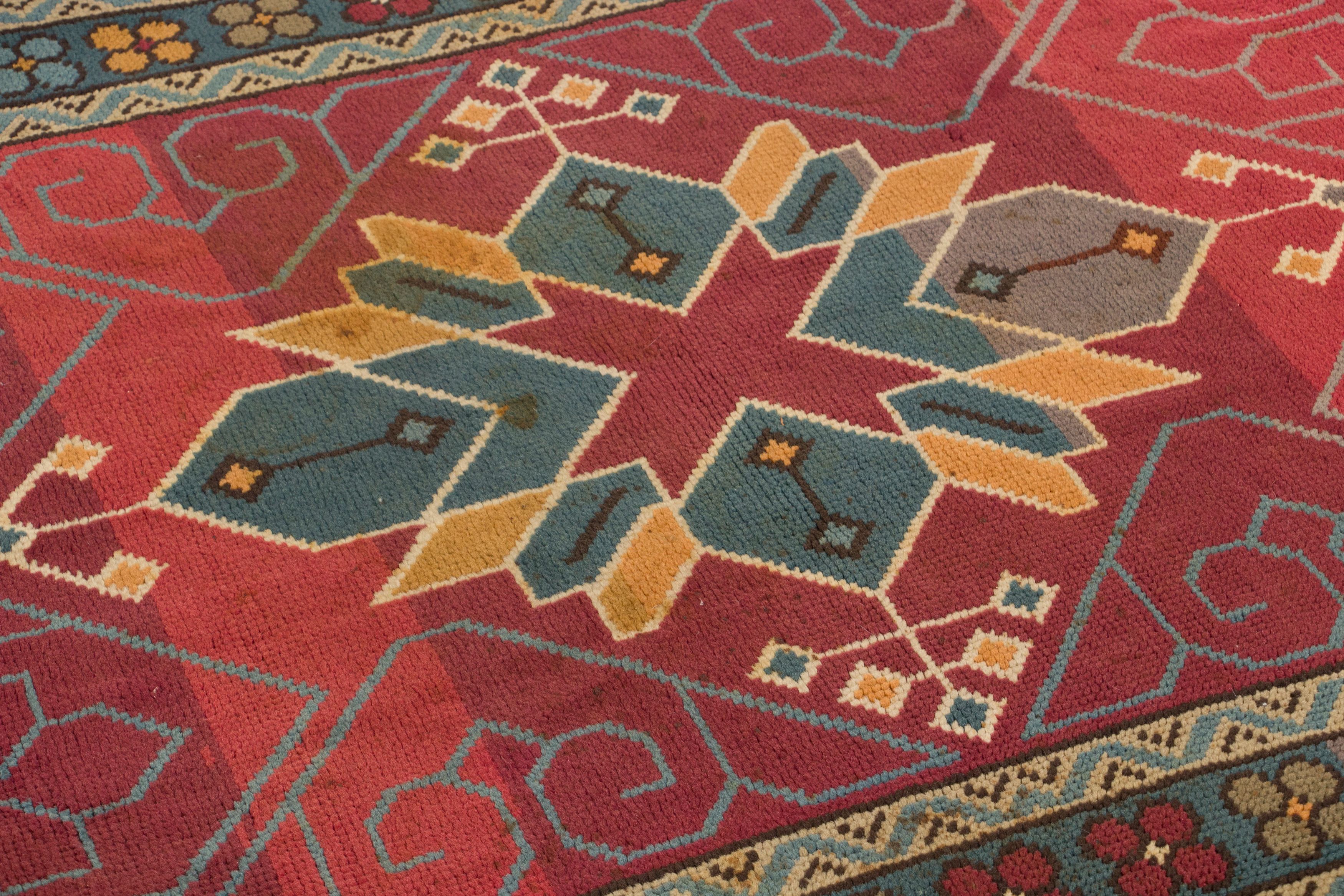 Vintage French Art Nouveau Rug