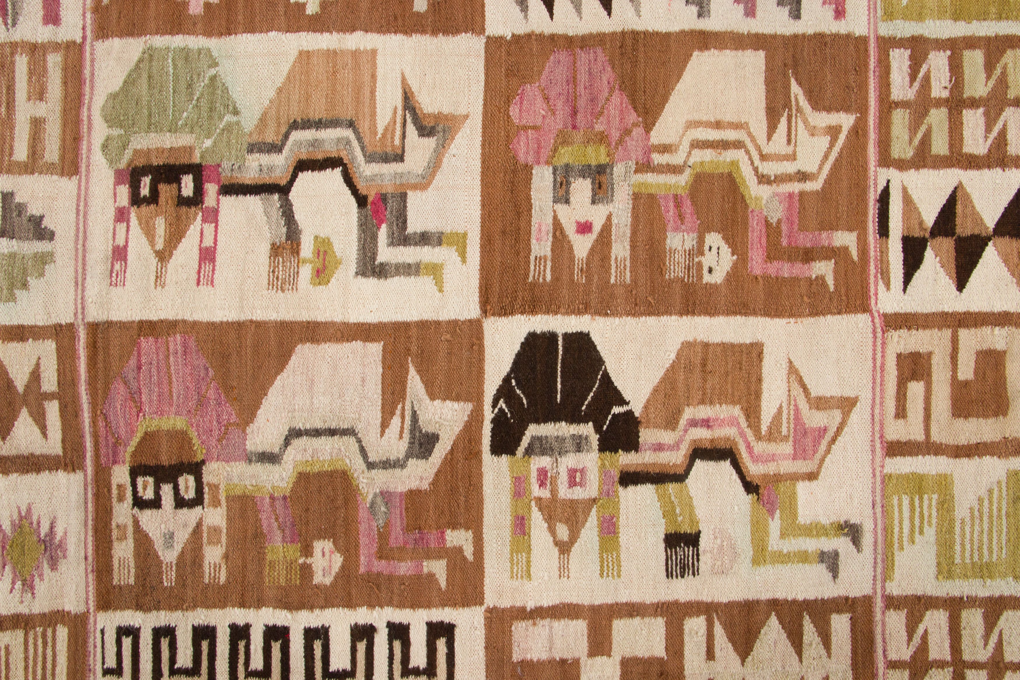 Vintage Scandinavian Kilim Rug