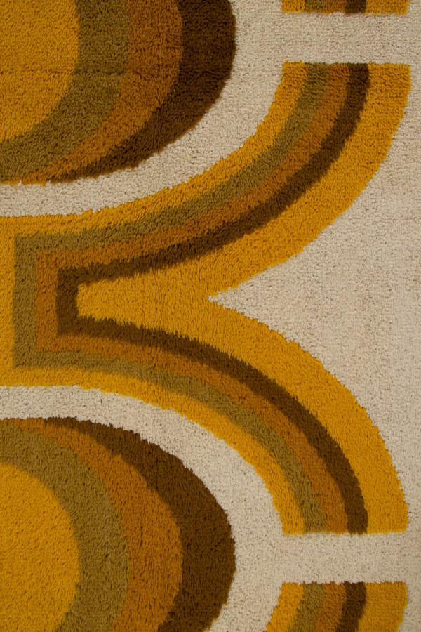 Vintage Swedish Geometric Rug