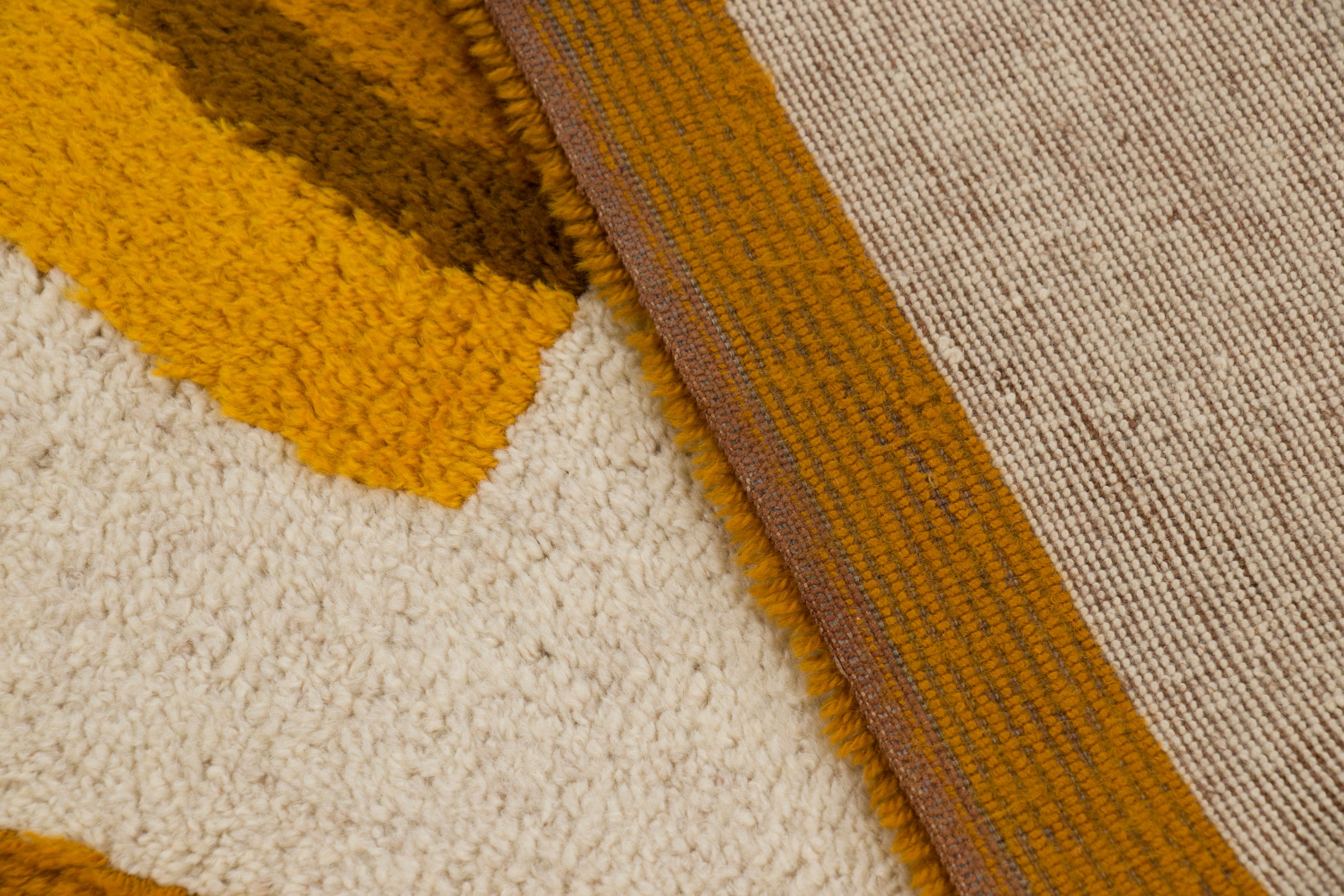 Vintage Swedish Geometric Rug