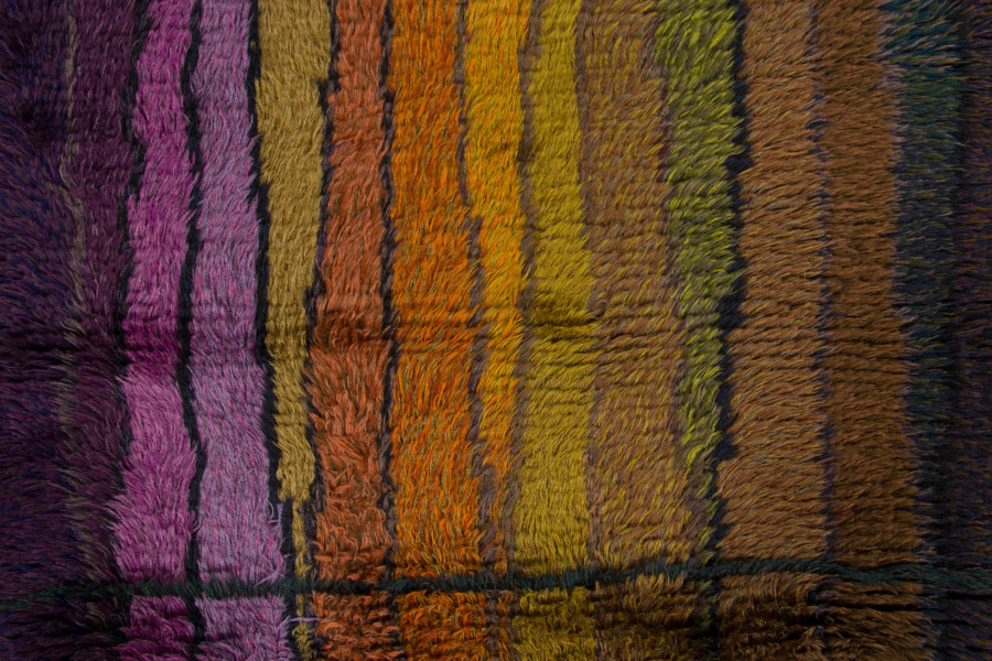 Vintage Scandinavian Rya Rug