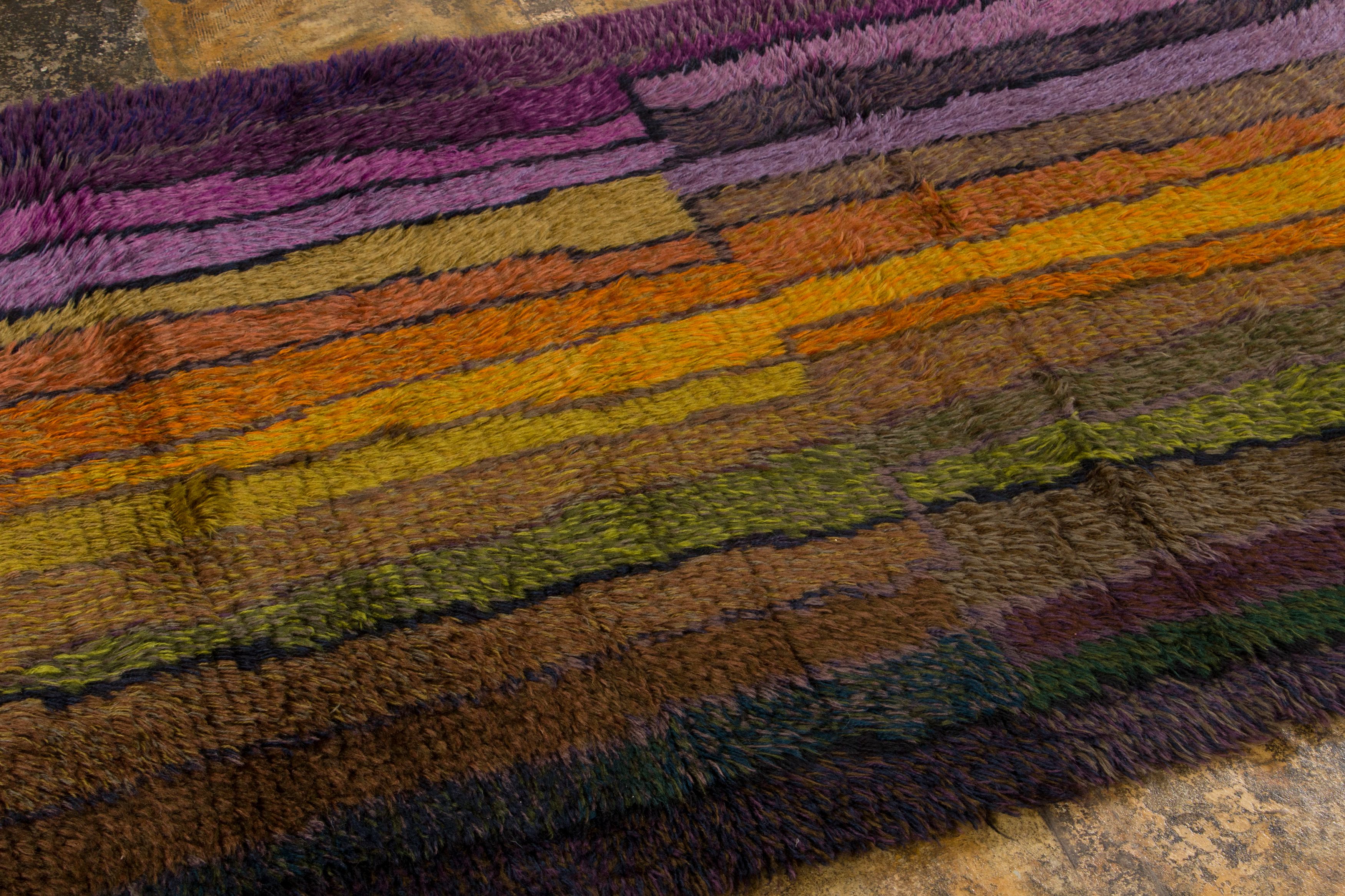 Vintage Scandinavian Rya Rug