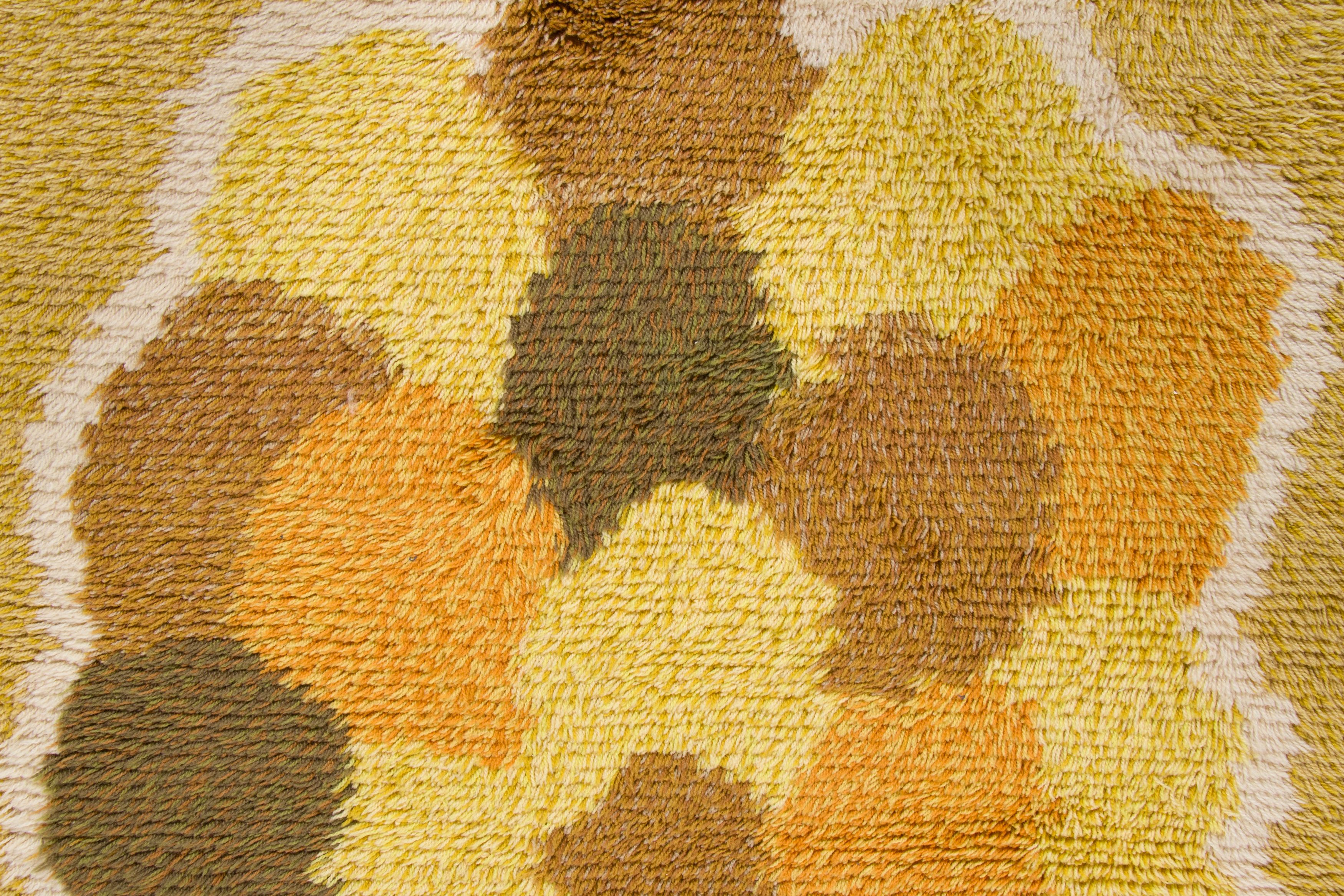 Vintage Swedish Rya Rug