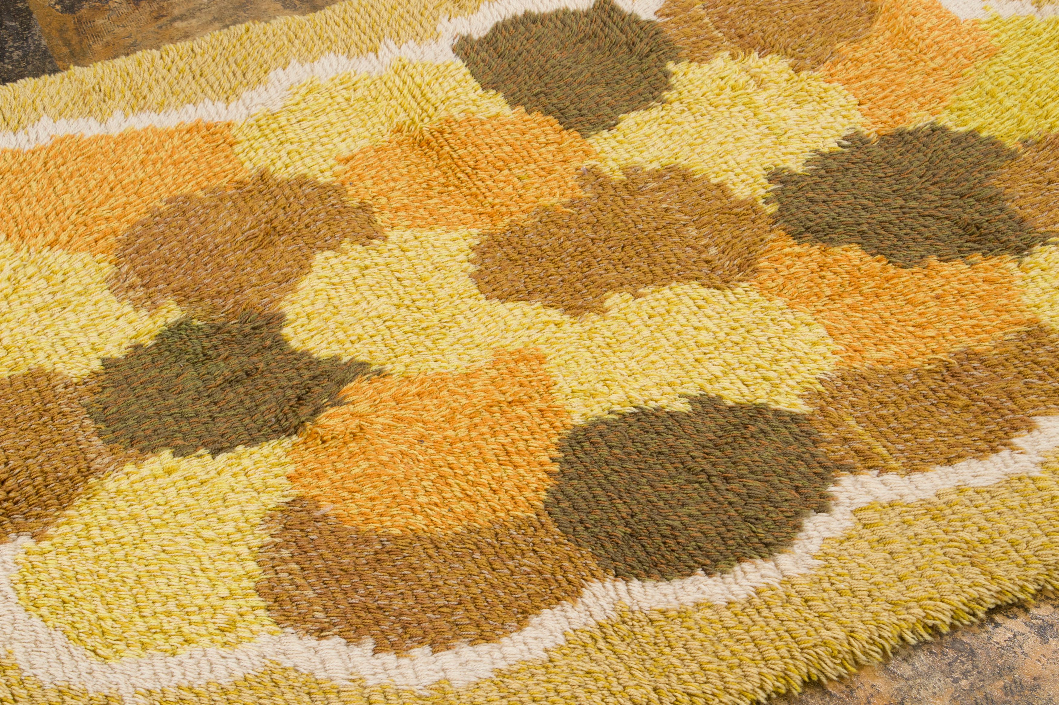 Vintage Swedish Rya Rug