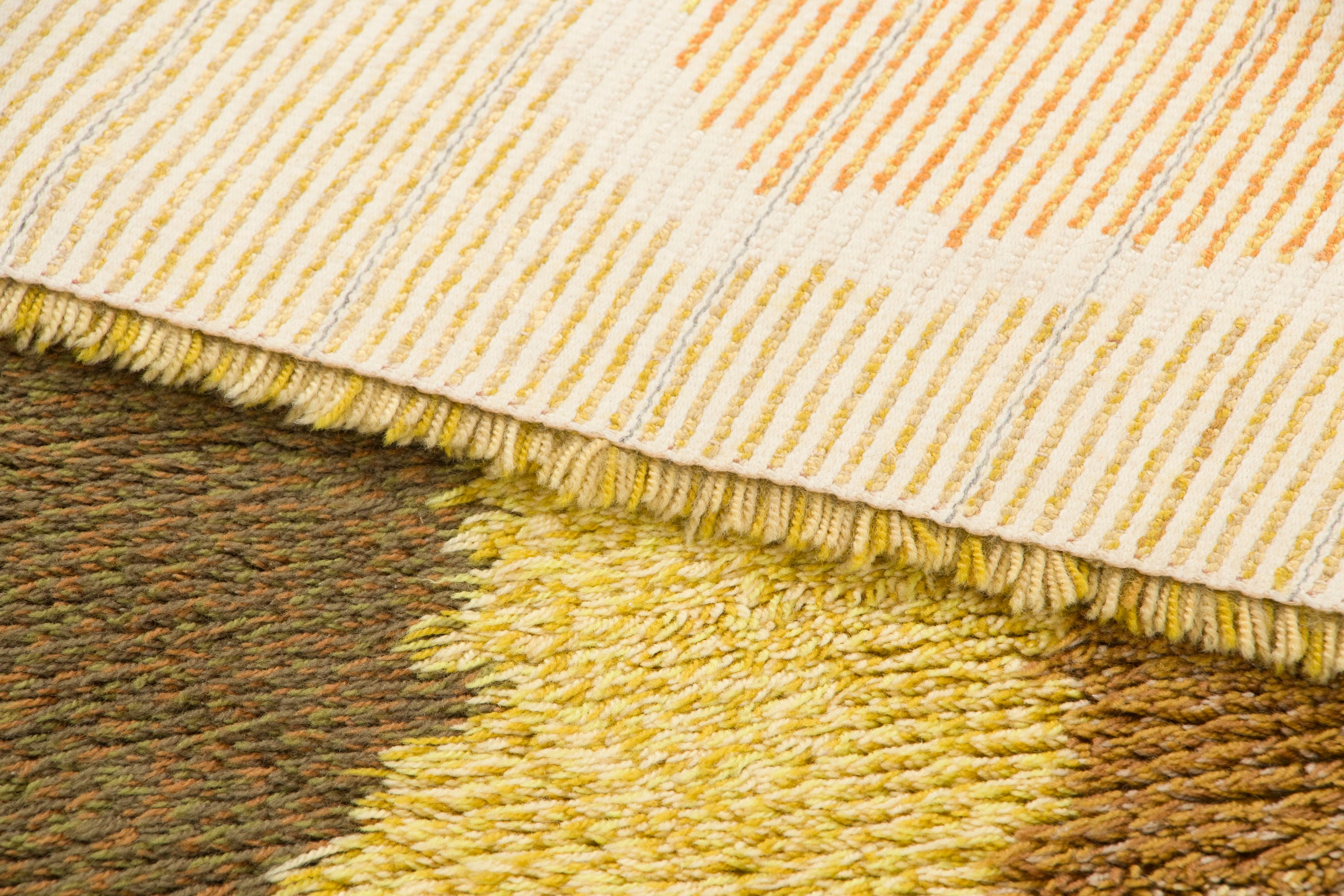 Vintage Swedish Rya Rug