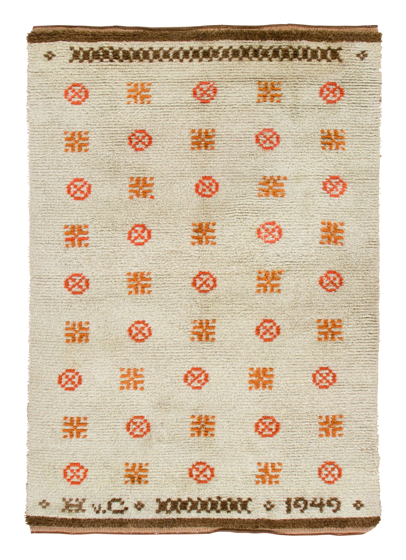 Vintage Swedish Rya Rug