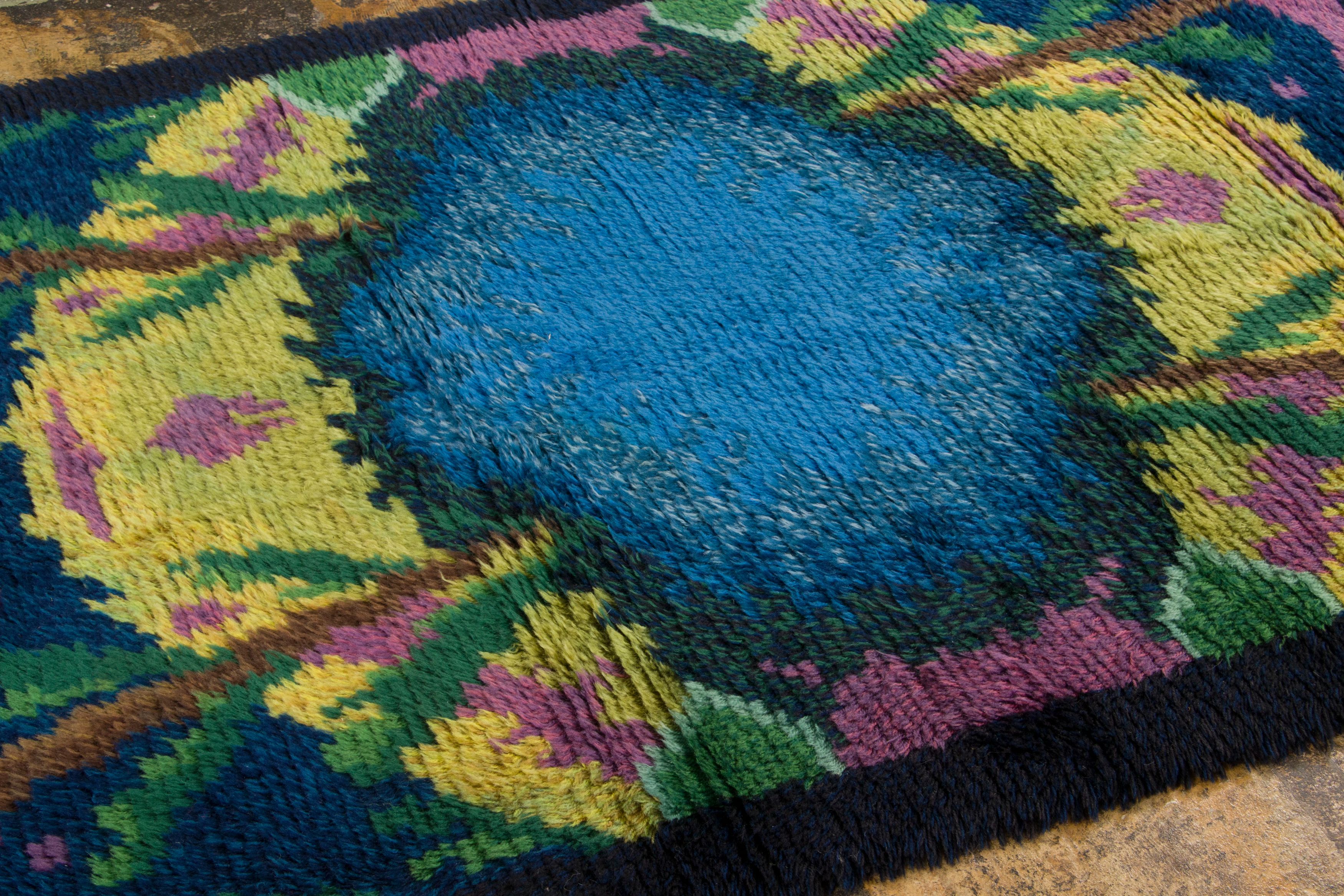 Vintage Scandinavian Rya Rug