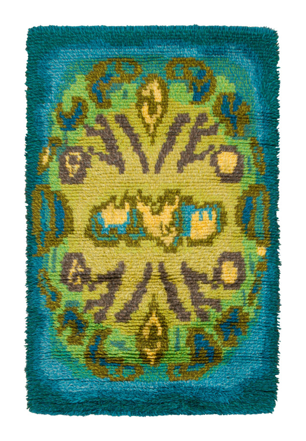 Vintage Swedish Rya Rug “Pamir” with Abstract Nordic Designs - Rug & Kilim