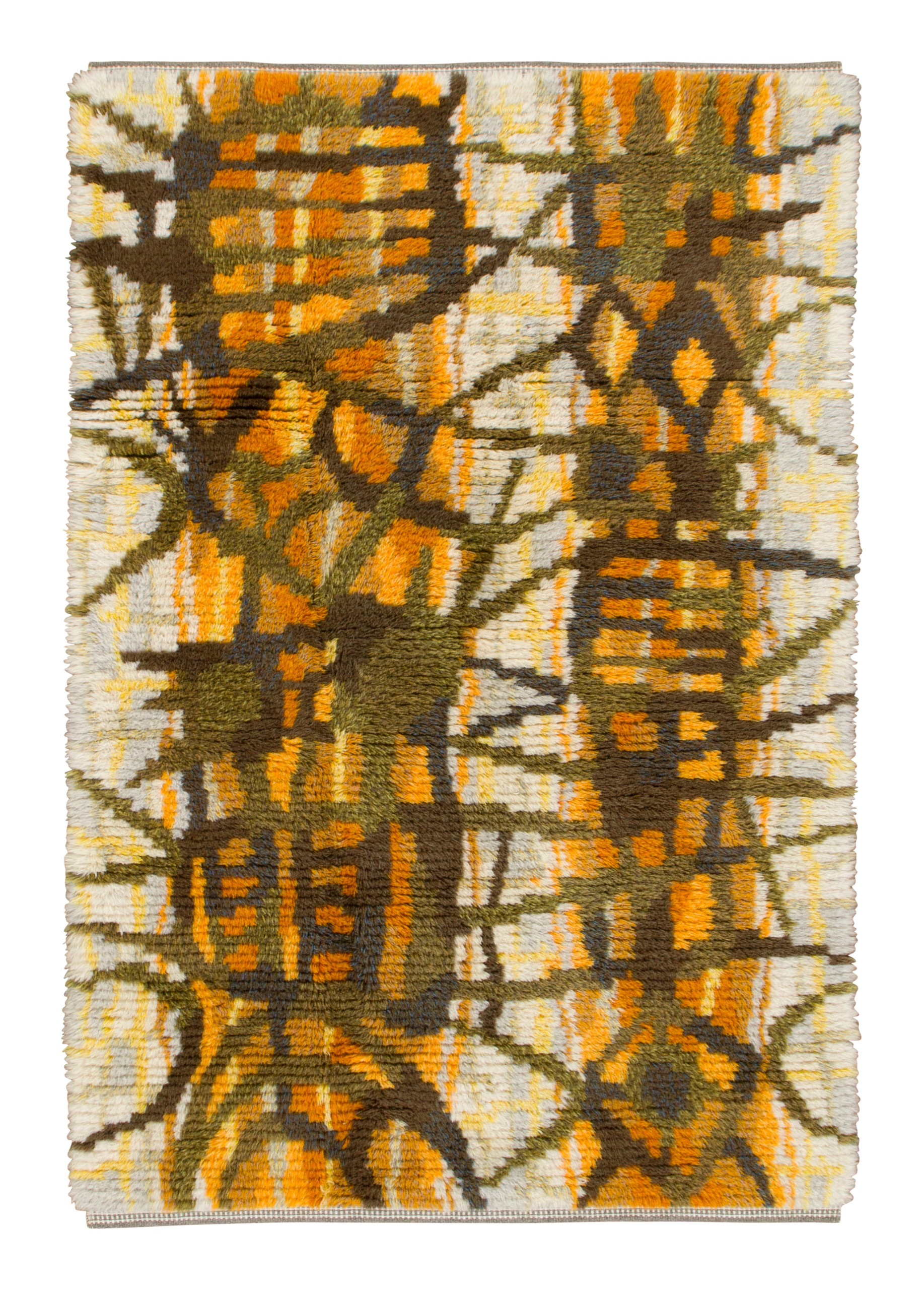 Vintage Swedish Rya Rug
