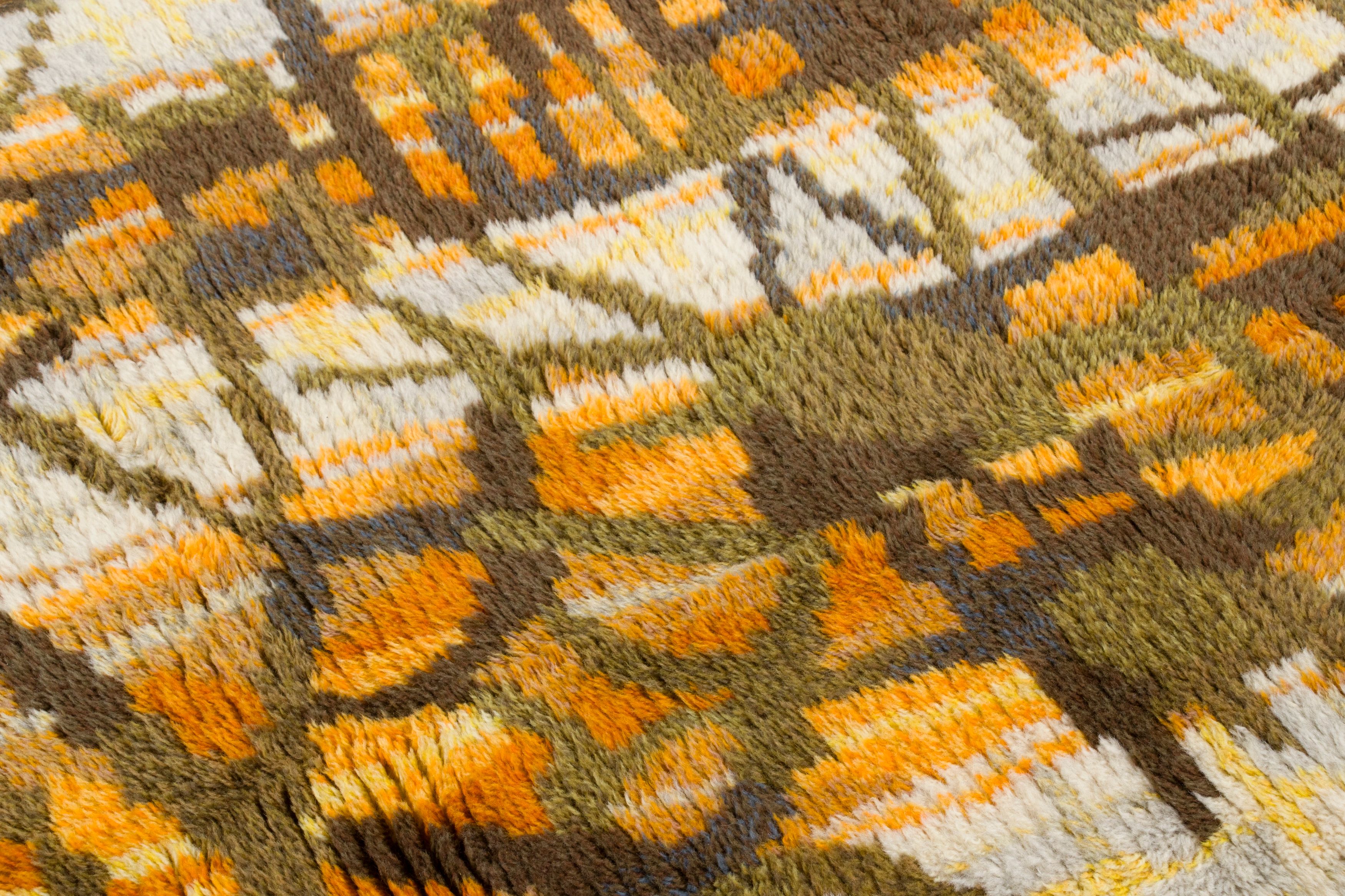Vintage Swedish Rya Rug